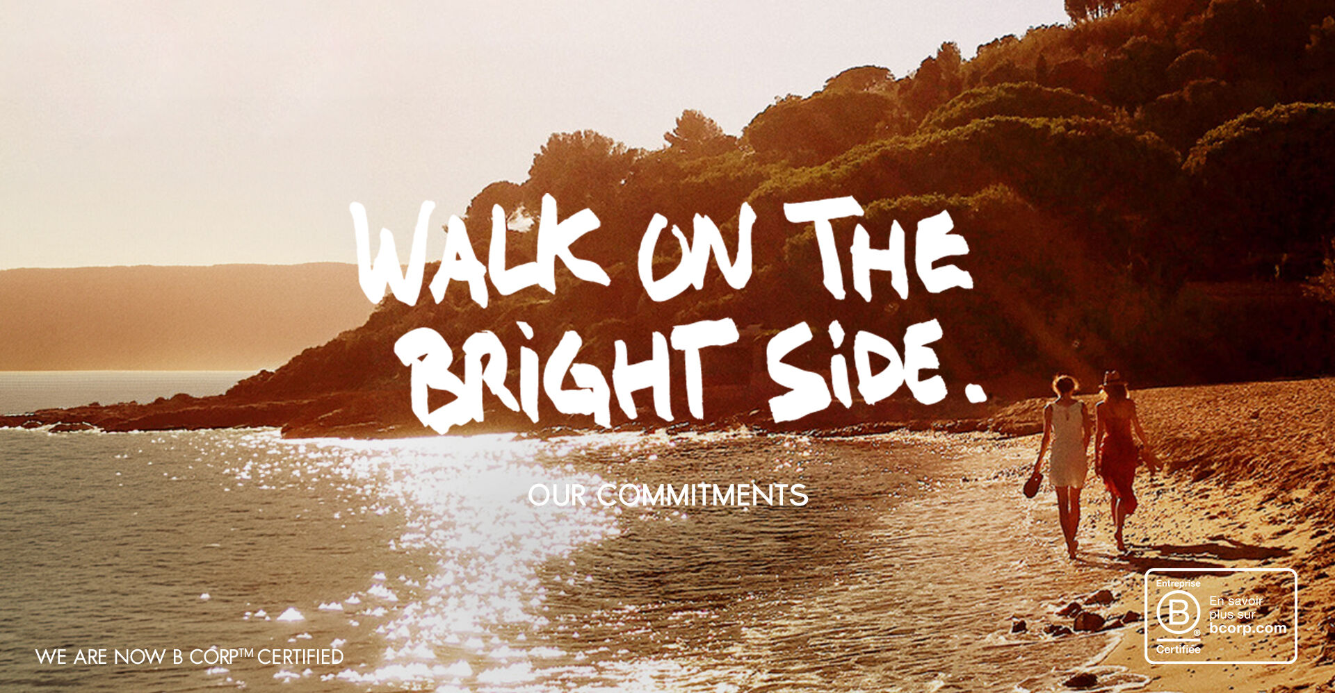 ba&sh walk on the bright side logo, sustainable commitments page