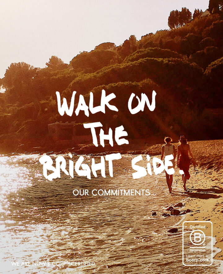 ba&sh walk on the bright side logo, sustainable commitments page