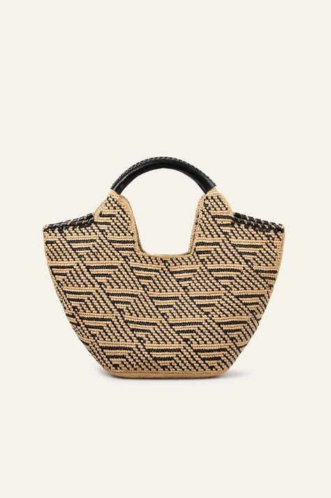 BASKET M RAPHIA TRIBAL ARA