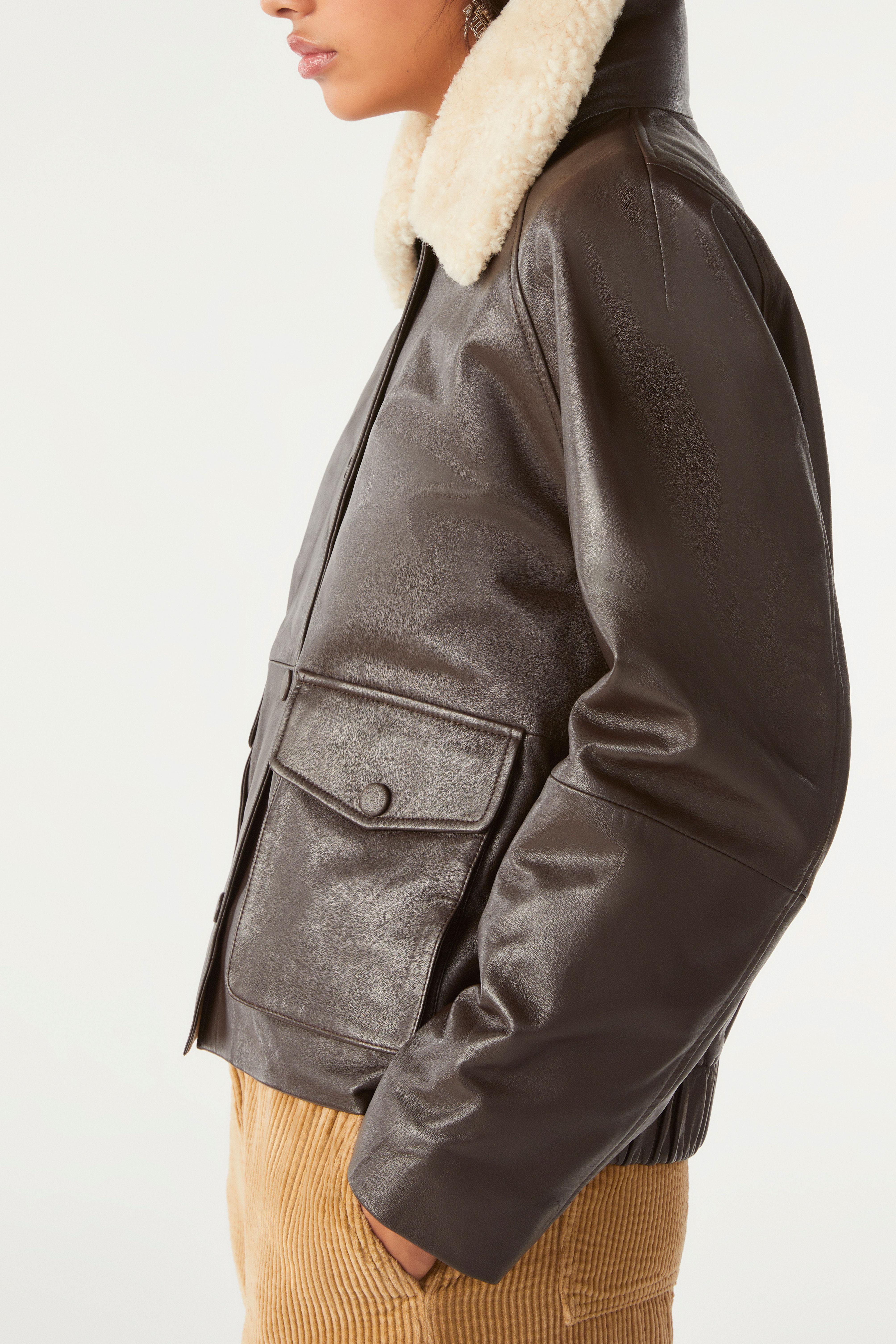 Aviator Style Jacket Banto Brown // ba&sh US