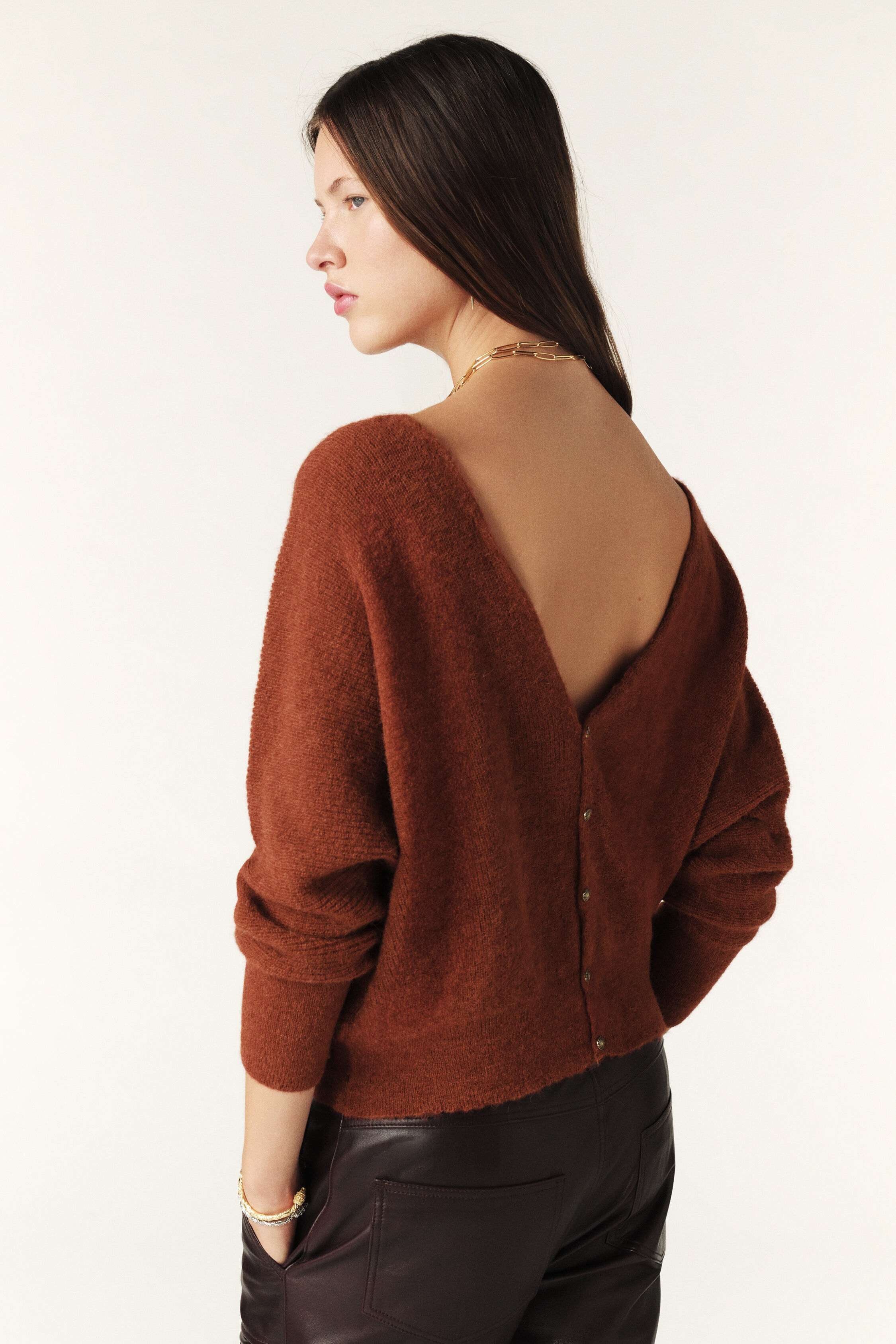 Sebiro&co】BROWN-BEIGE WOOLバーズアイ 3Bスーツ