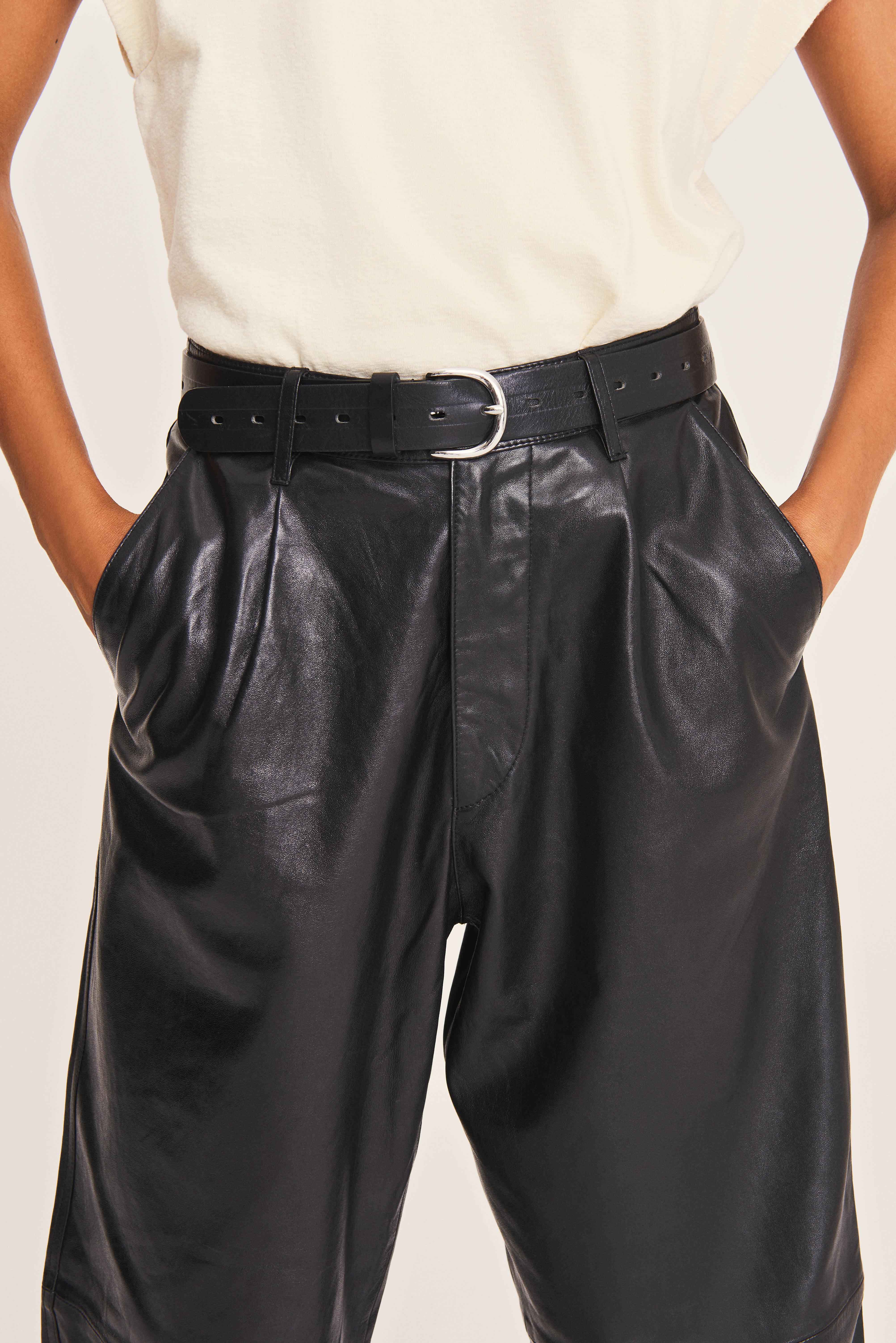 Bash pantalon cuir Clearance