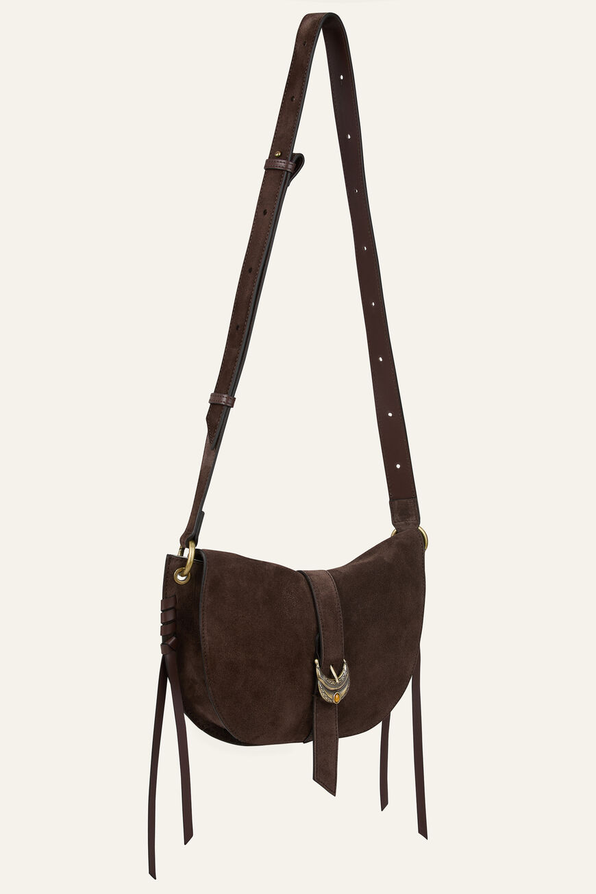 Sac croco marron glacé en cuir - Perrine & Antoinette Sac croco marron glacé en cuir - Perrine & Antoinette