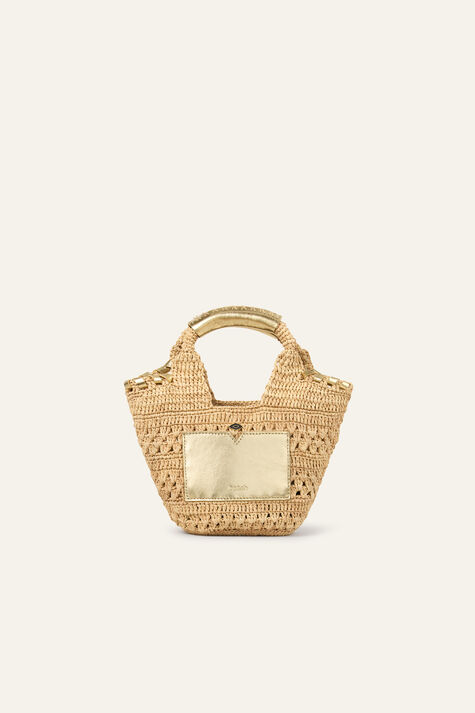 BASKET T RAFFIA LAMINE ARA