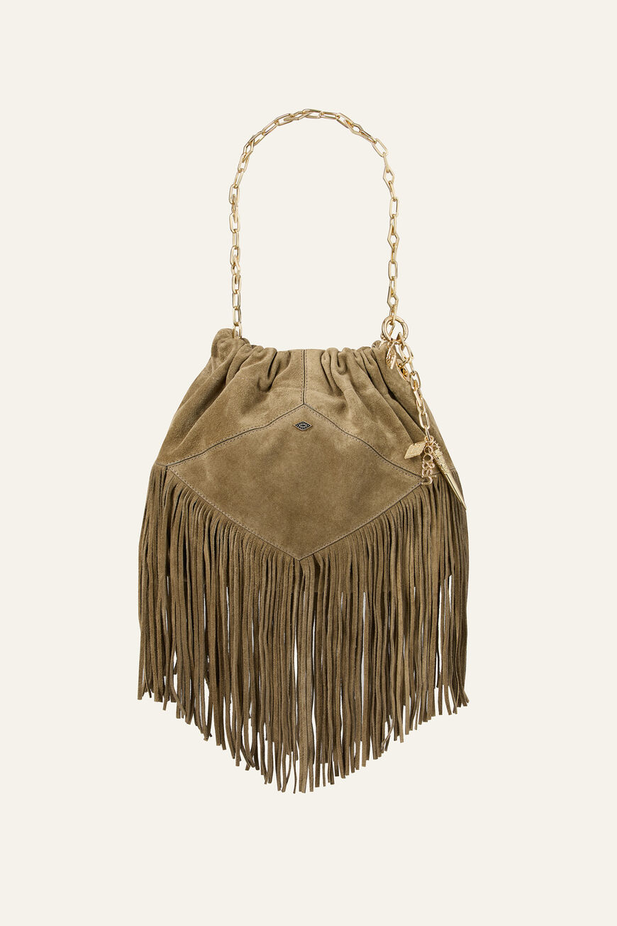 BAG S SUEDE MINI JUNE TOTE FRINGES