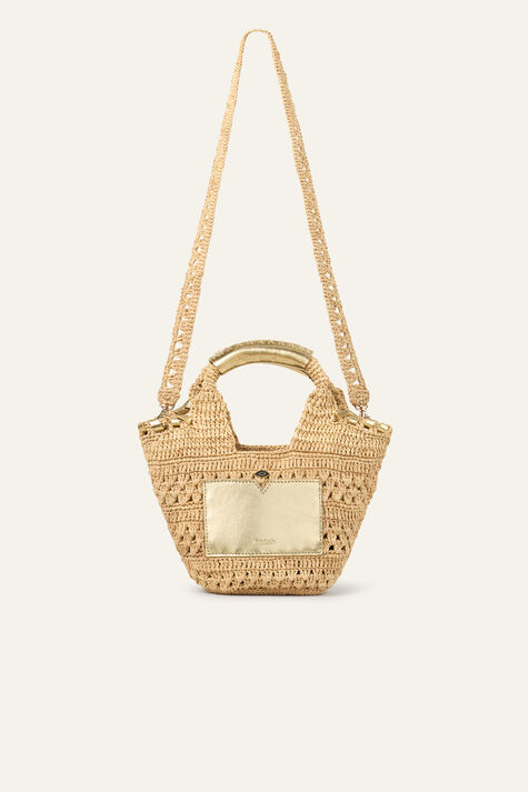 BASKET T RAFFIA LAMINE ARA