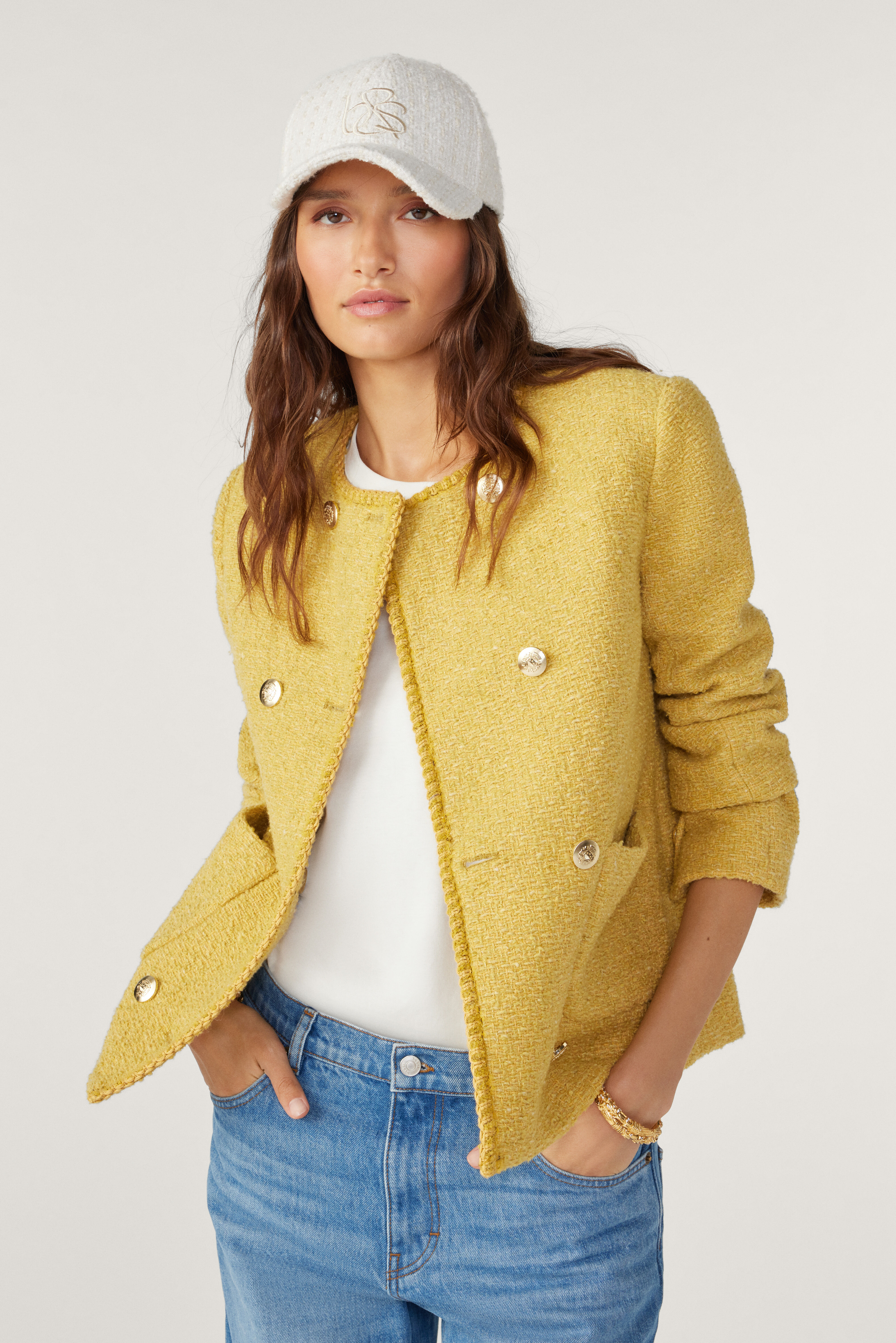 tweed jacket JOE YELLOW // ba&sh US