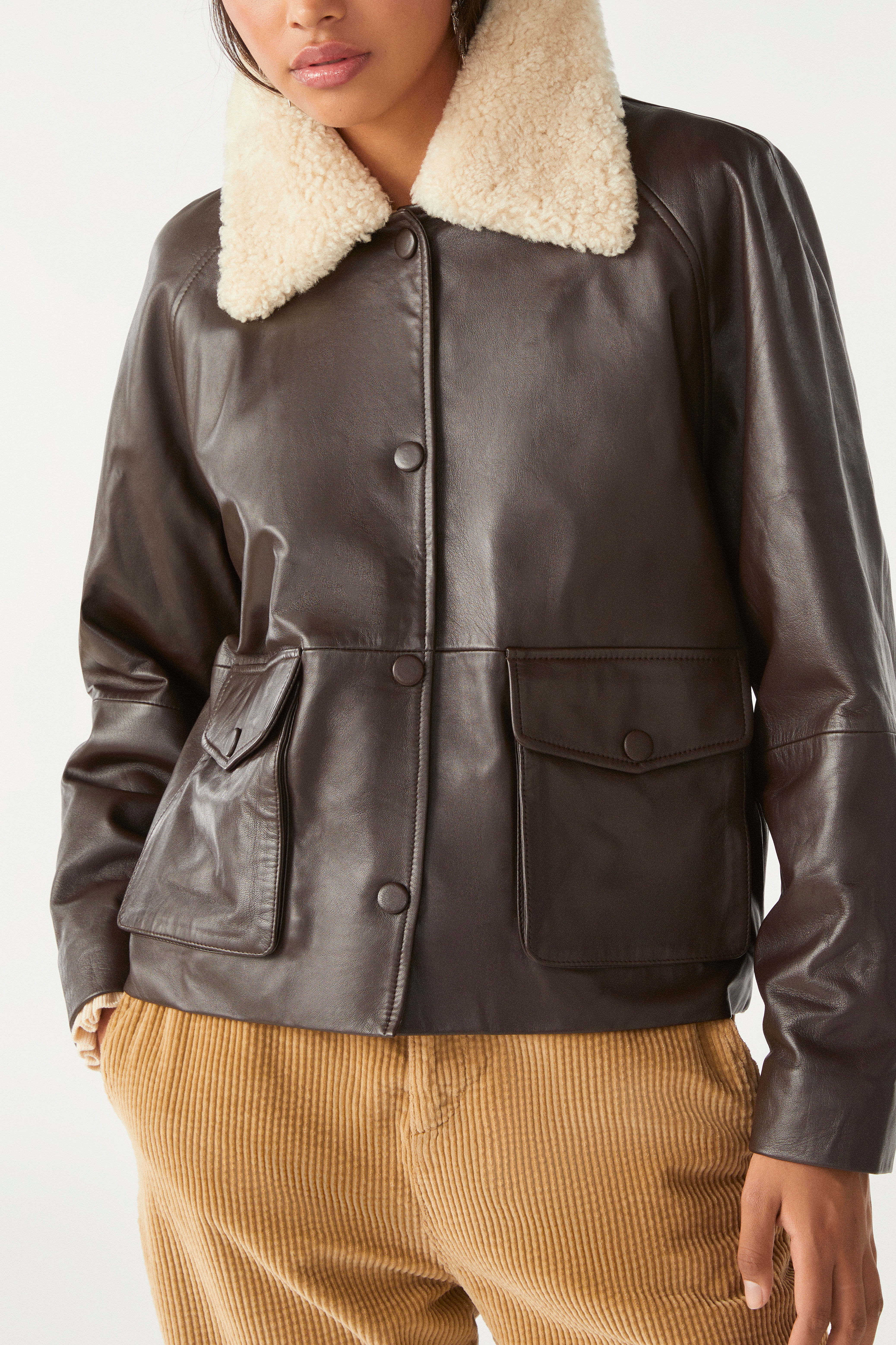 Aviator Style Jacket Banto Brown // ba&sh US