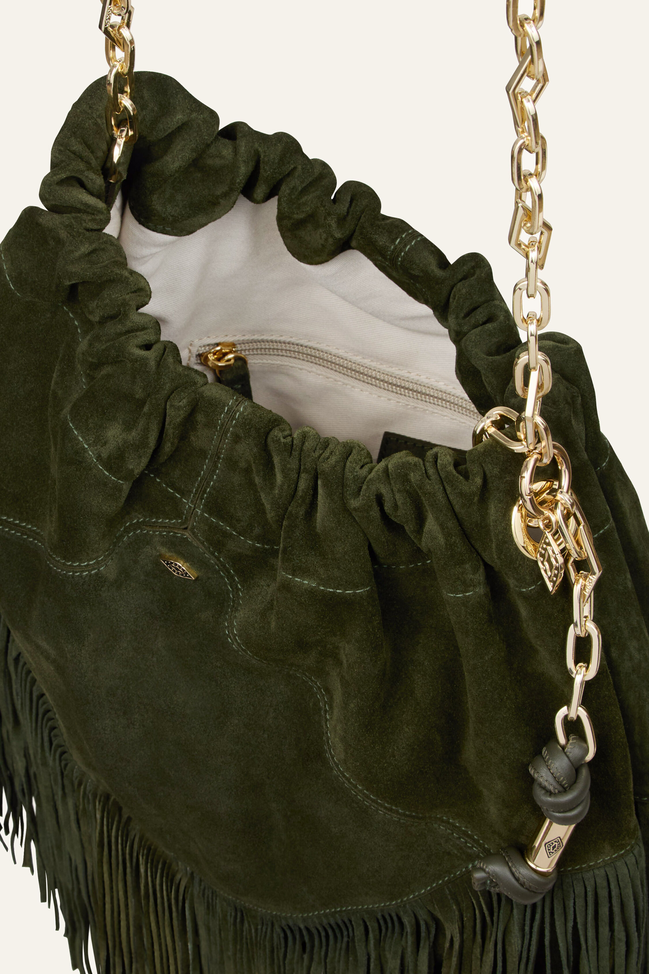 SAC M SUEDE JUNE TOTE FRANGES
