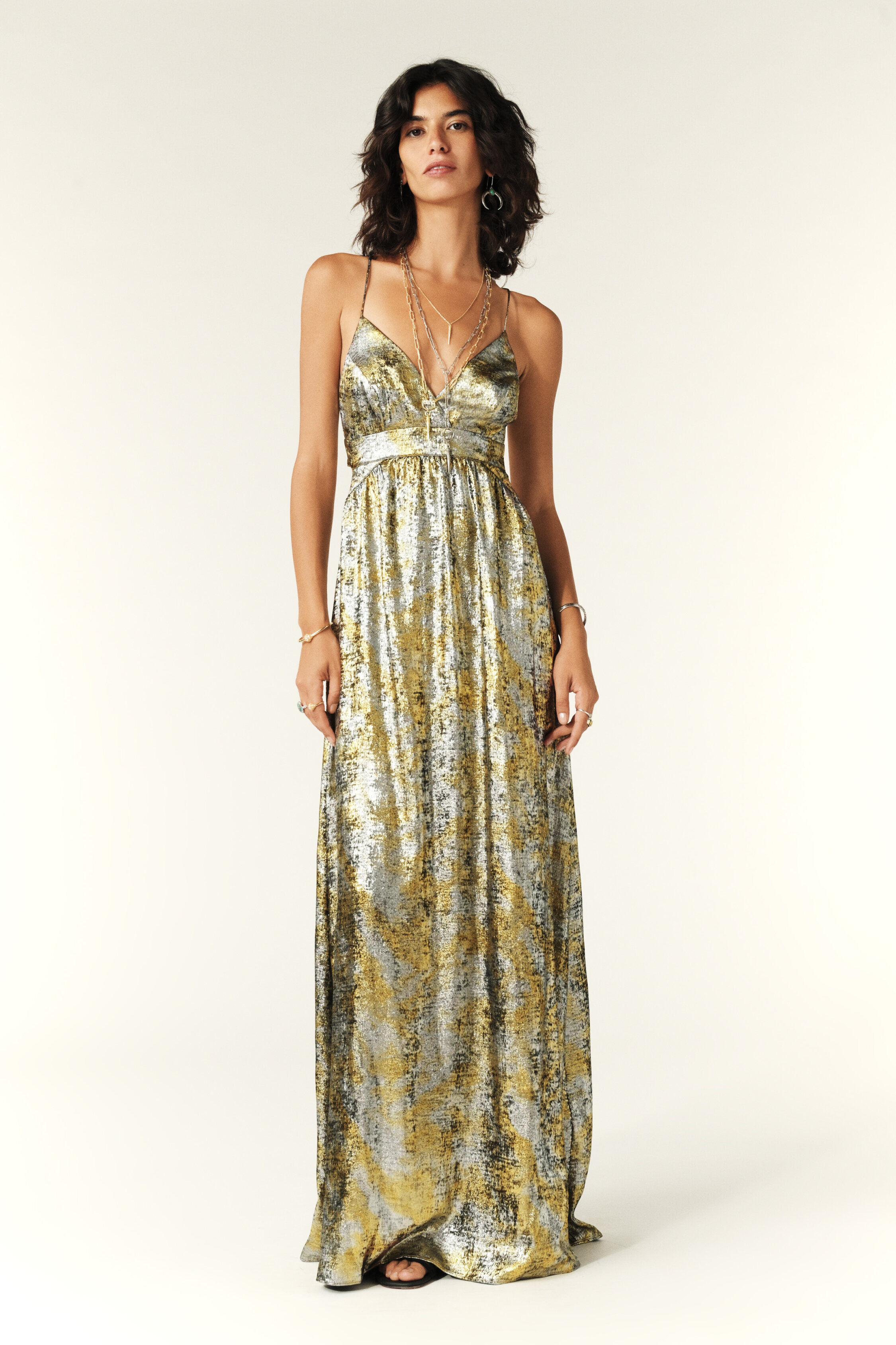 Maxi Dress Franckie Gold // ba&sh