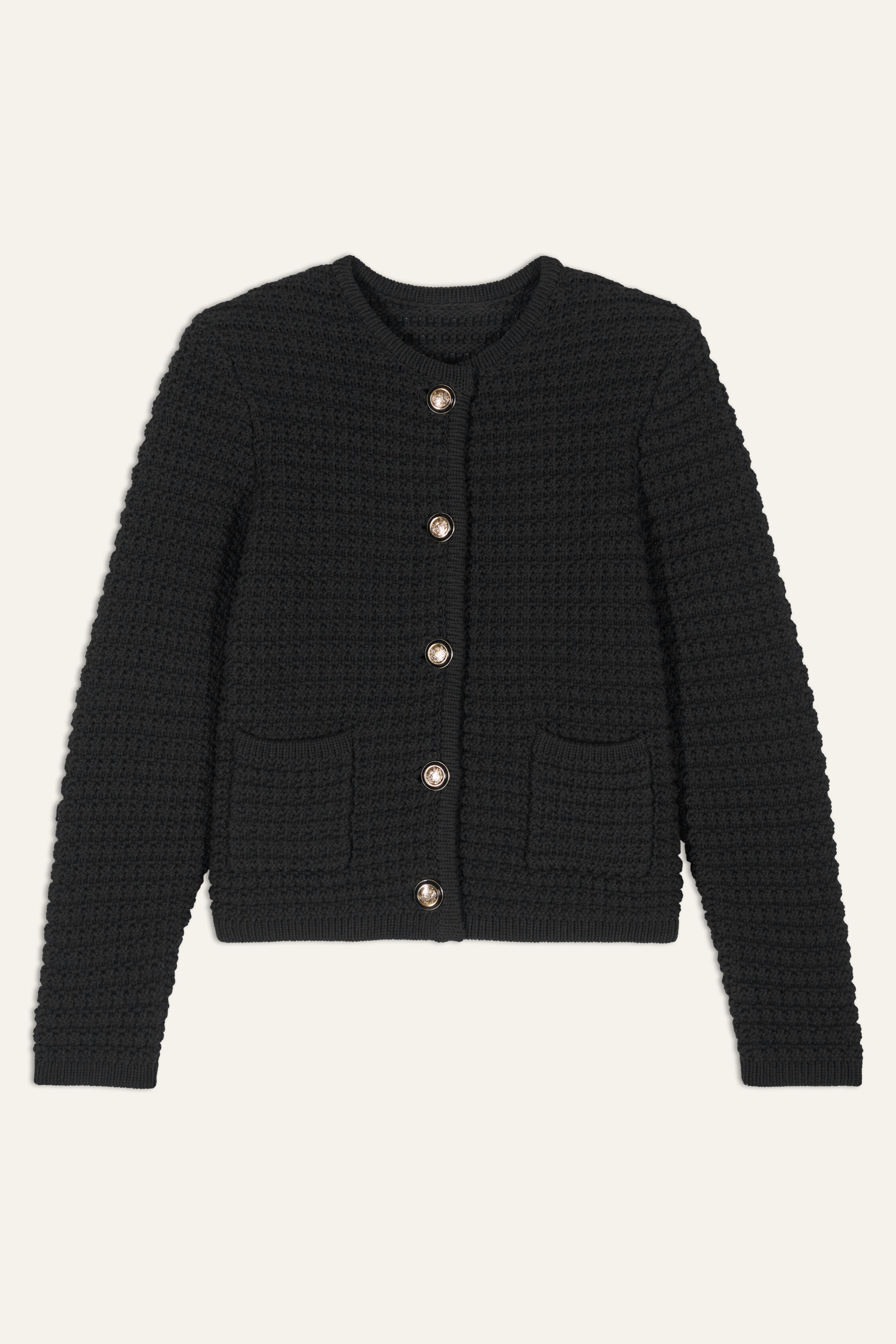 Decorative Knit Cardigan Gaspard Black // ba&sh