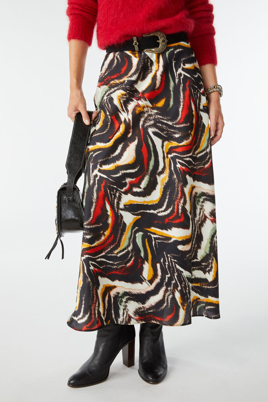 ba&sh Maris Printed Midi Skirt