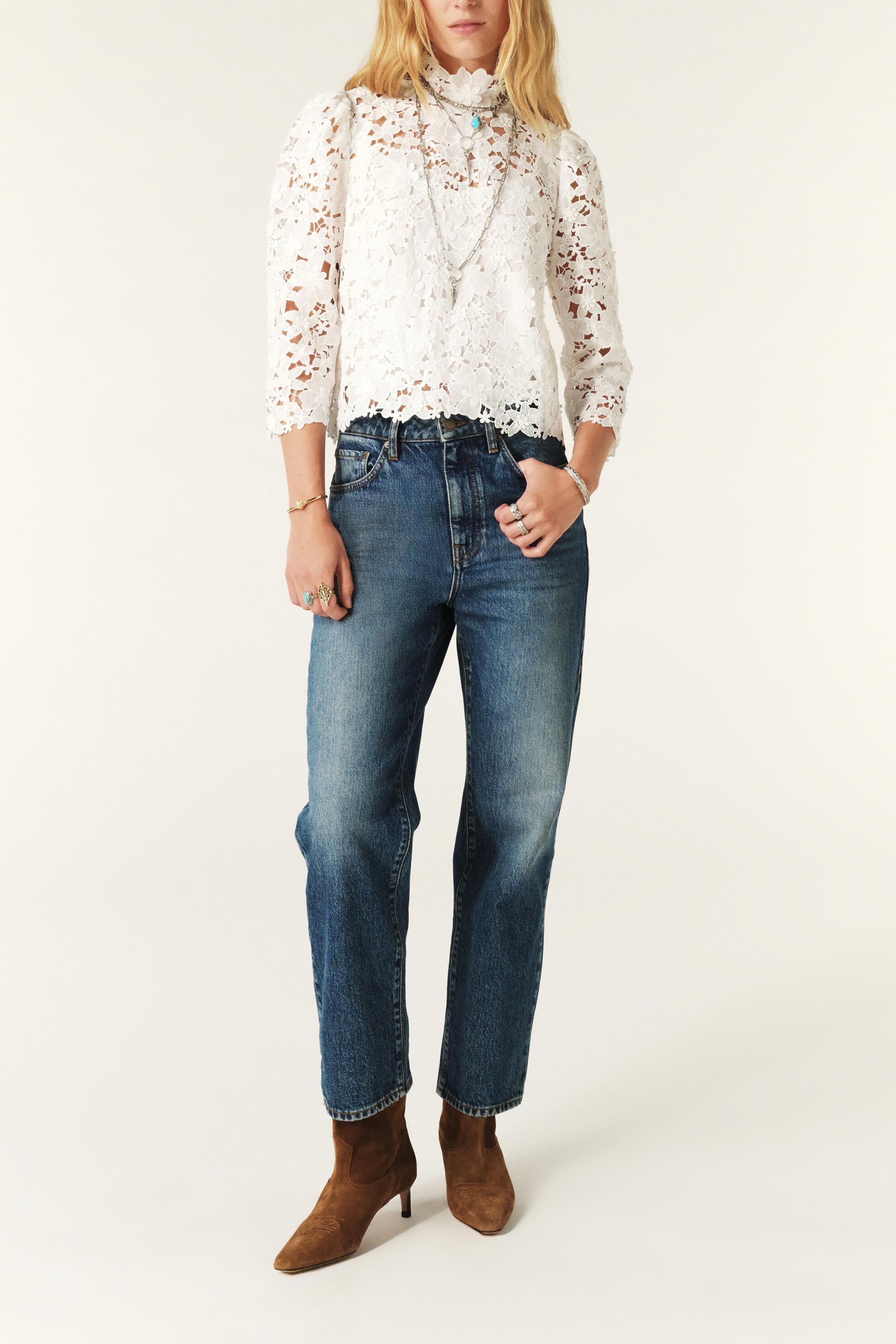 High-Neck Top Paul White // ba&sh UK