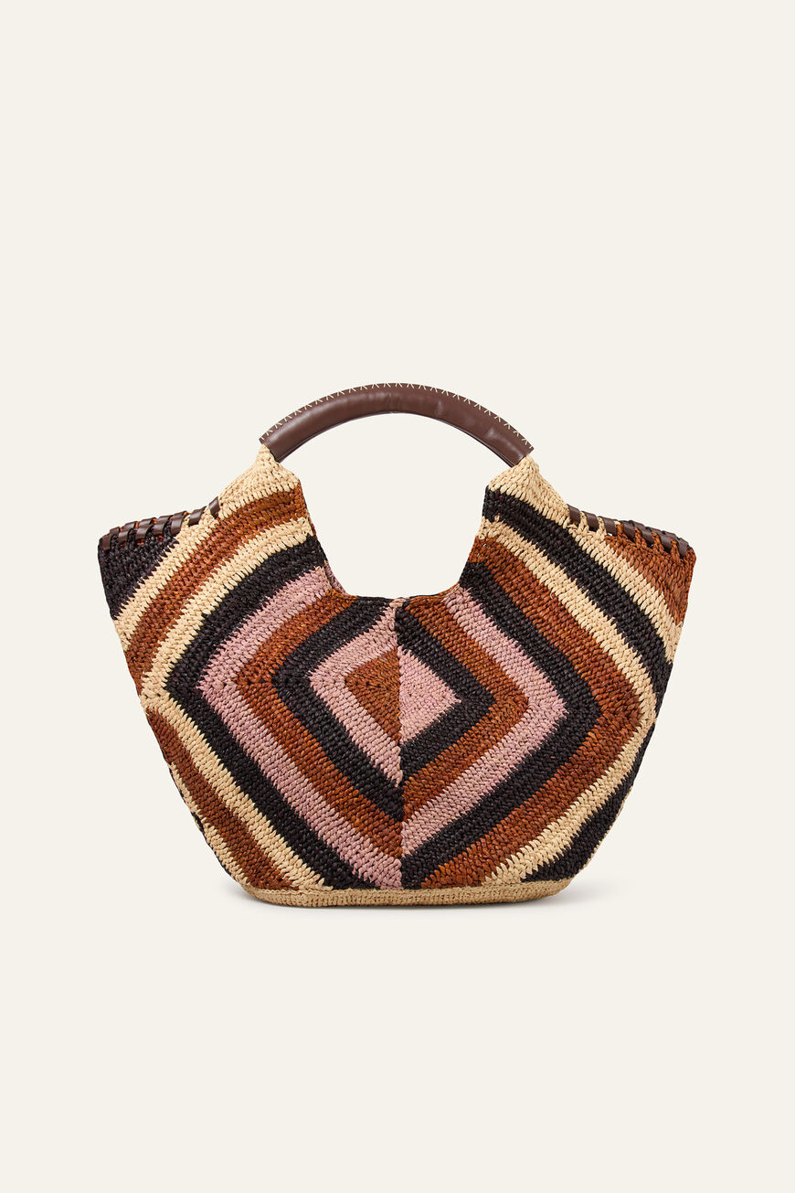 BAG M RAPHIA STRIPES ARA