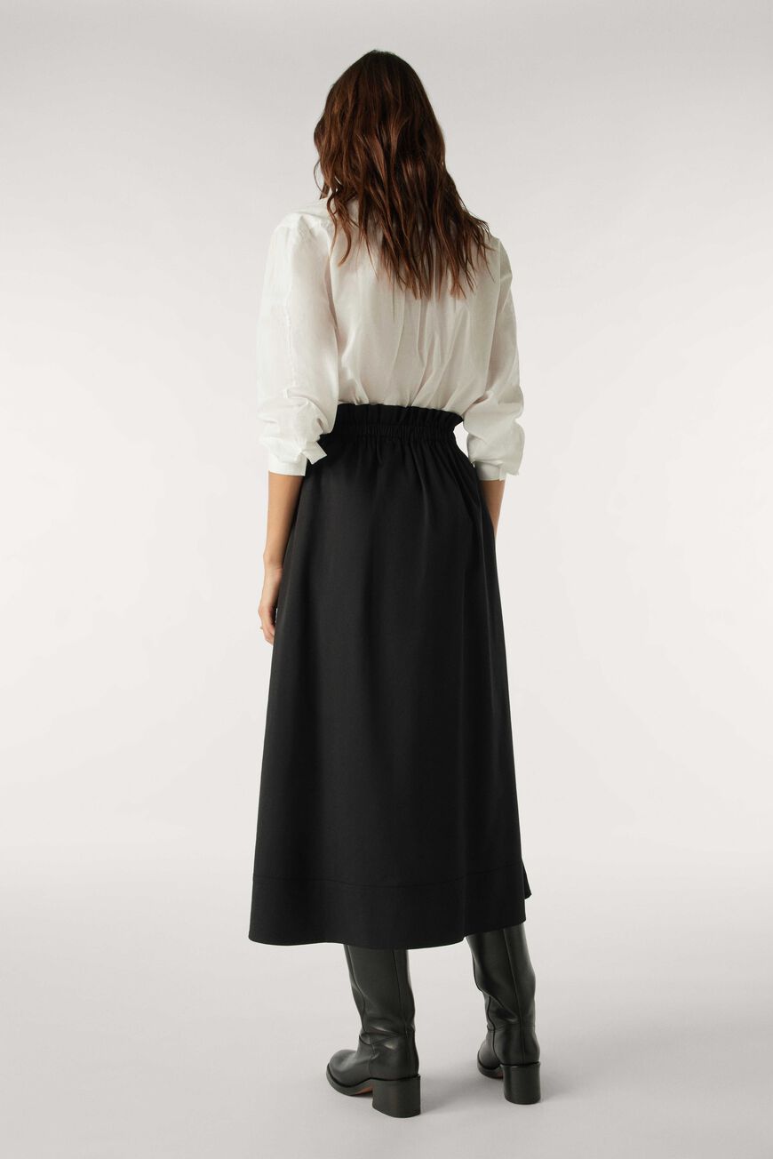 NEW Bruma Flowy Skirt in Black by Ba&sh