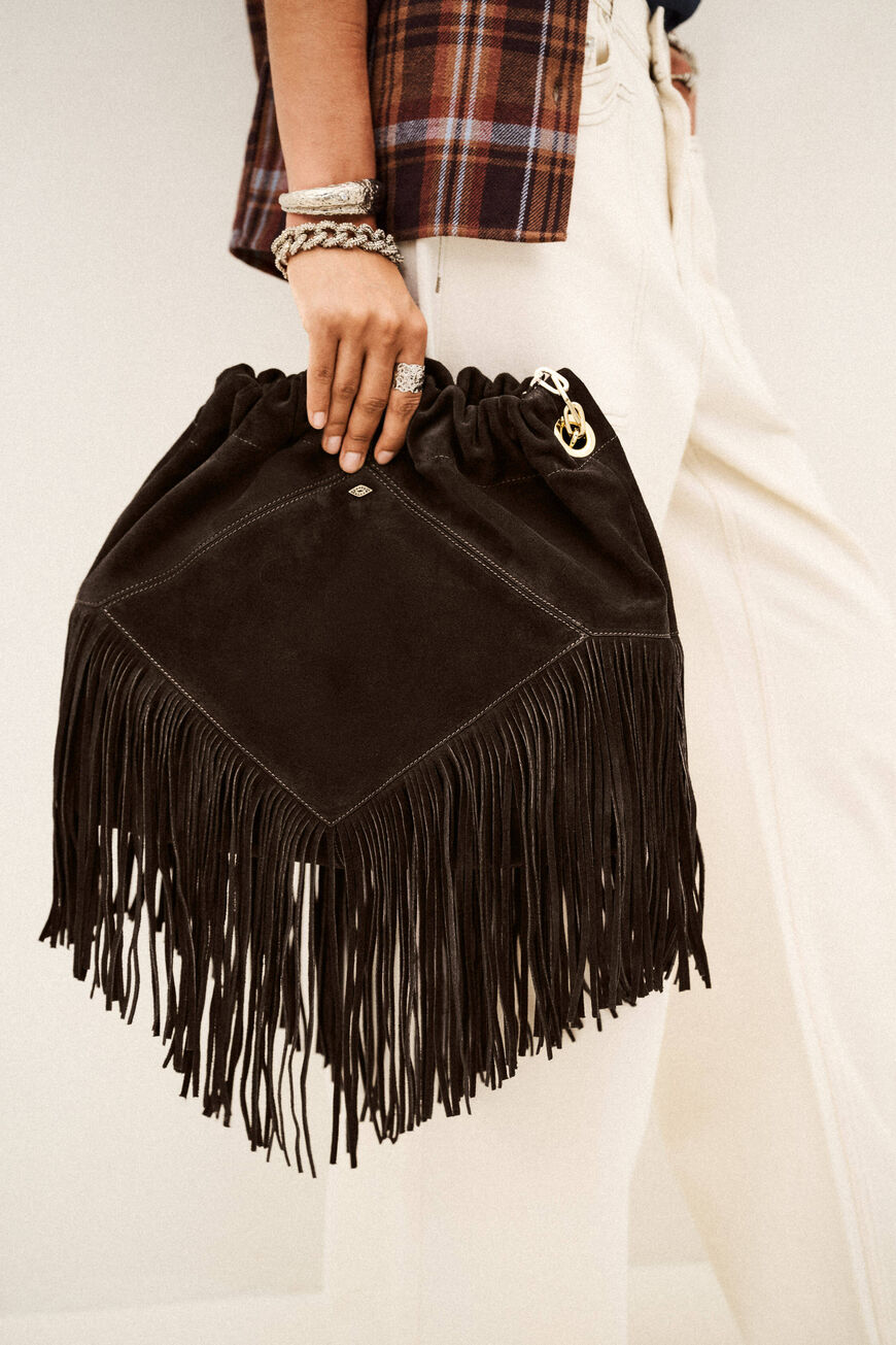 BAG M SUEDE JUNE TOTE FRINGES