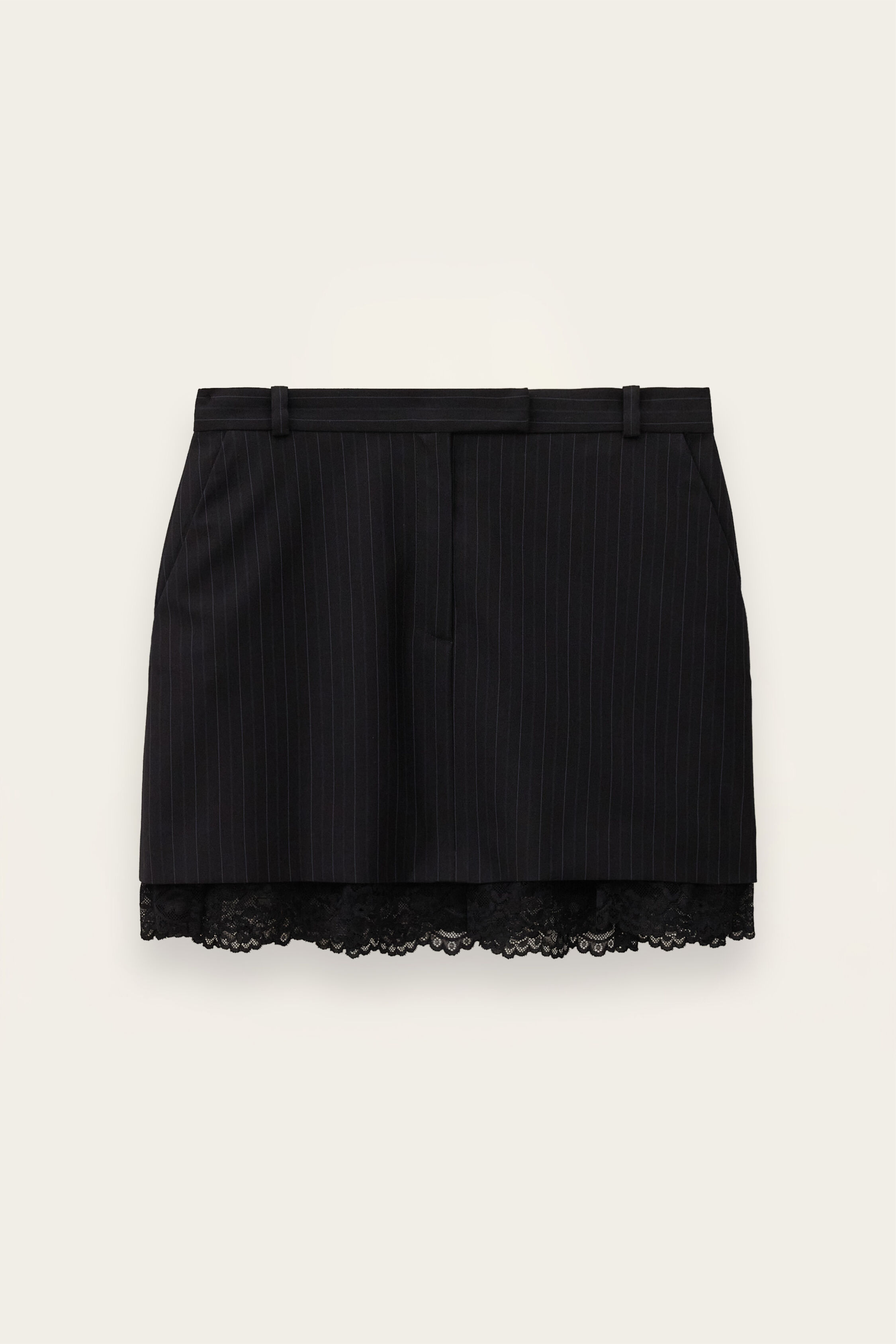 Lace Tailored Mini Skirt Cassie Blue // ba&sh US