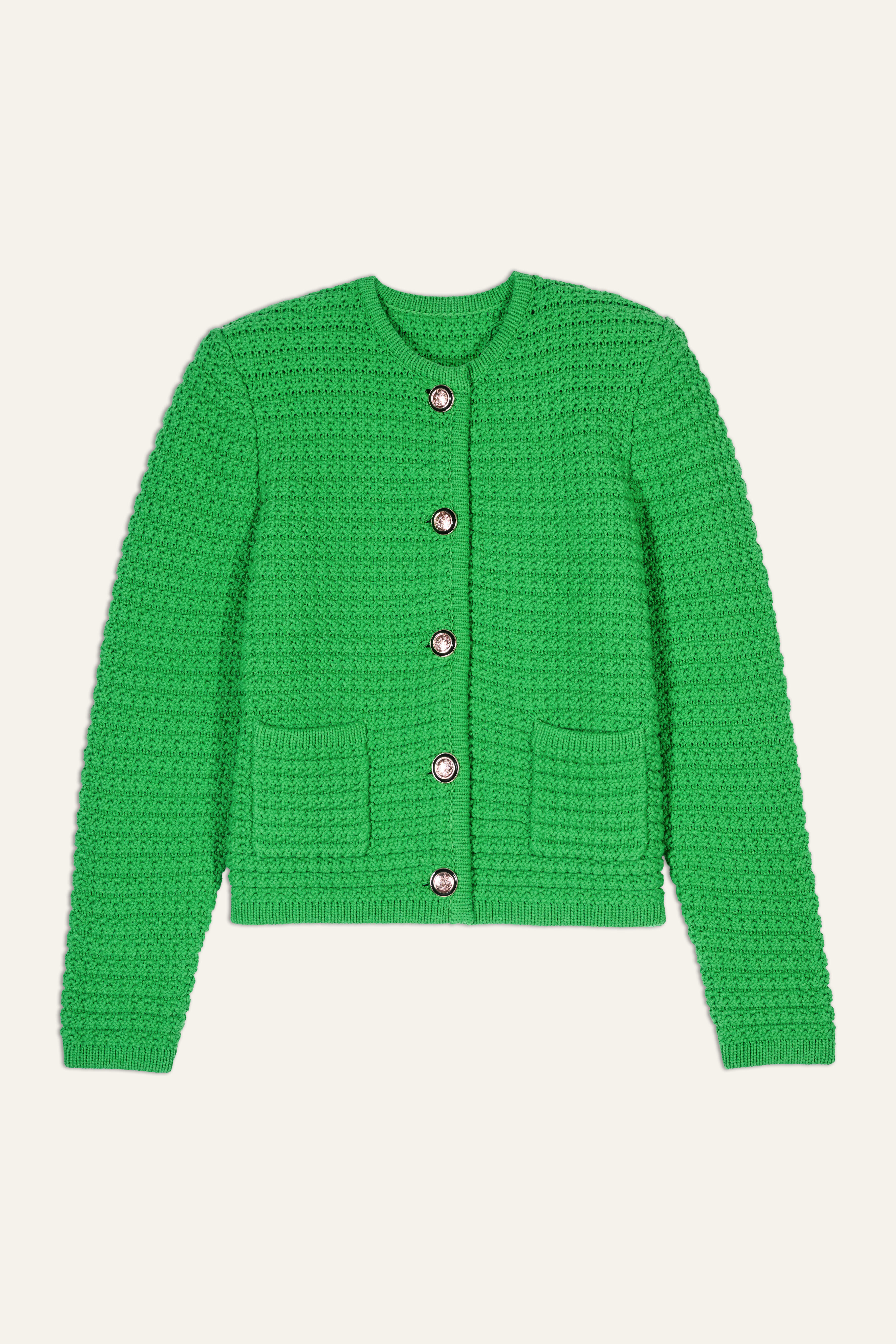 Decorative Knit Cardigan Gaspard Green // ba&sh UK