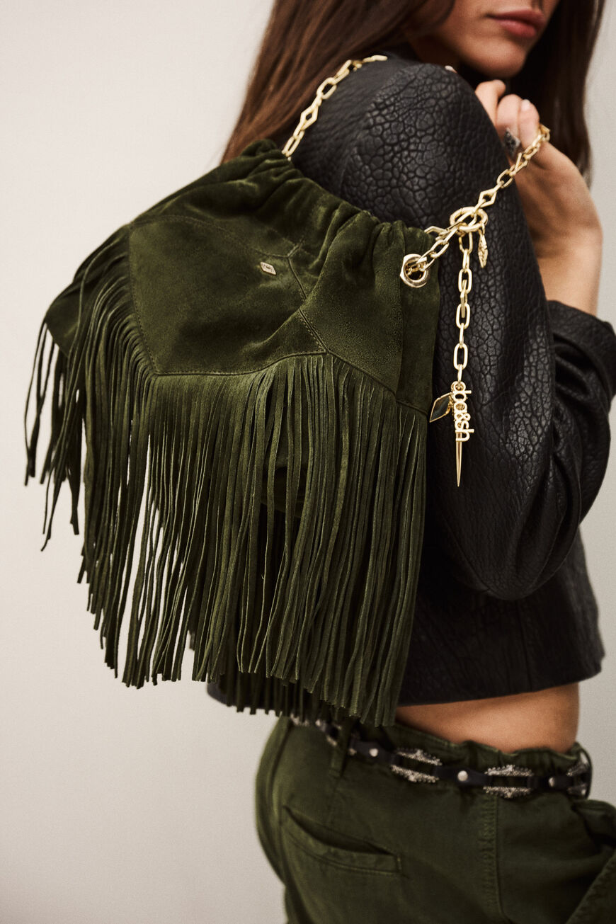 BAG S SUEDE MINI JUNE TOTE FRINGES