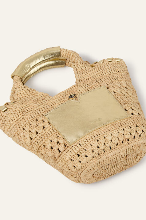 BASKET T RAFFIA LAMINE ARA