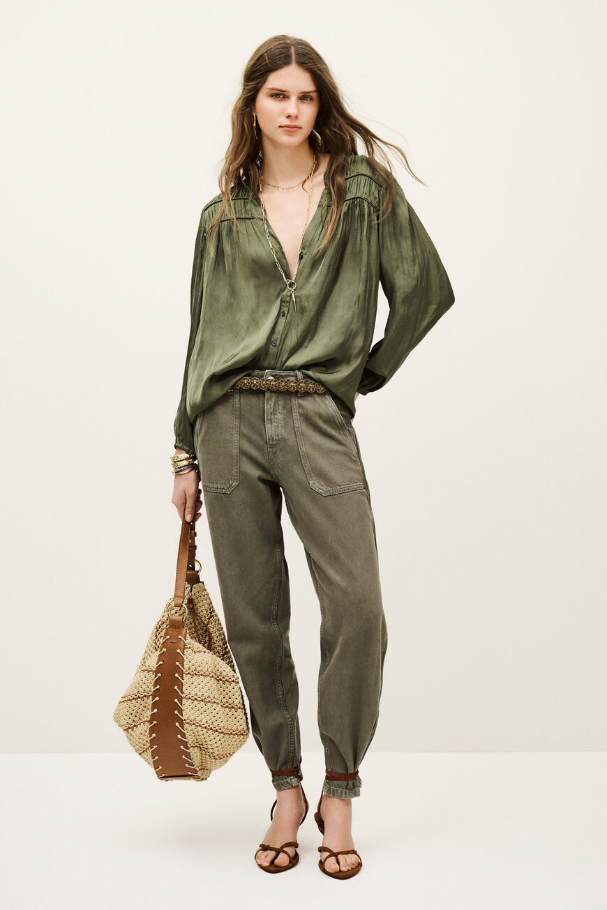 SCOLLO A V Camicia ba&sh • Camicetta donna, camicia di jeans IT SCOLLO A V Camicia ba&sh • Camicetta donna, camicia di jeans IT