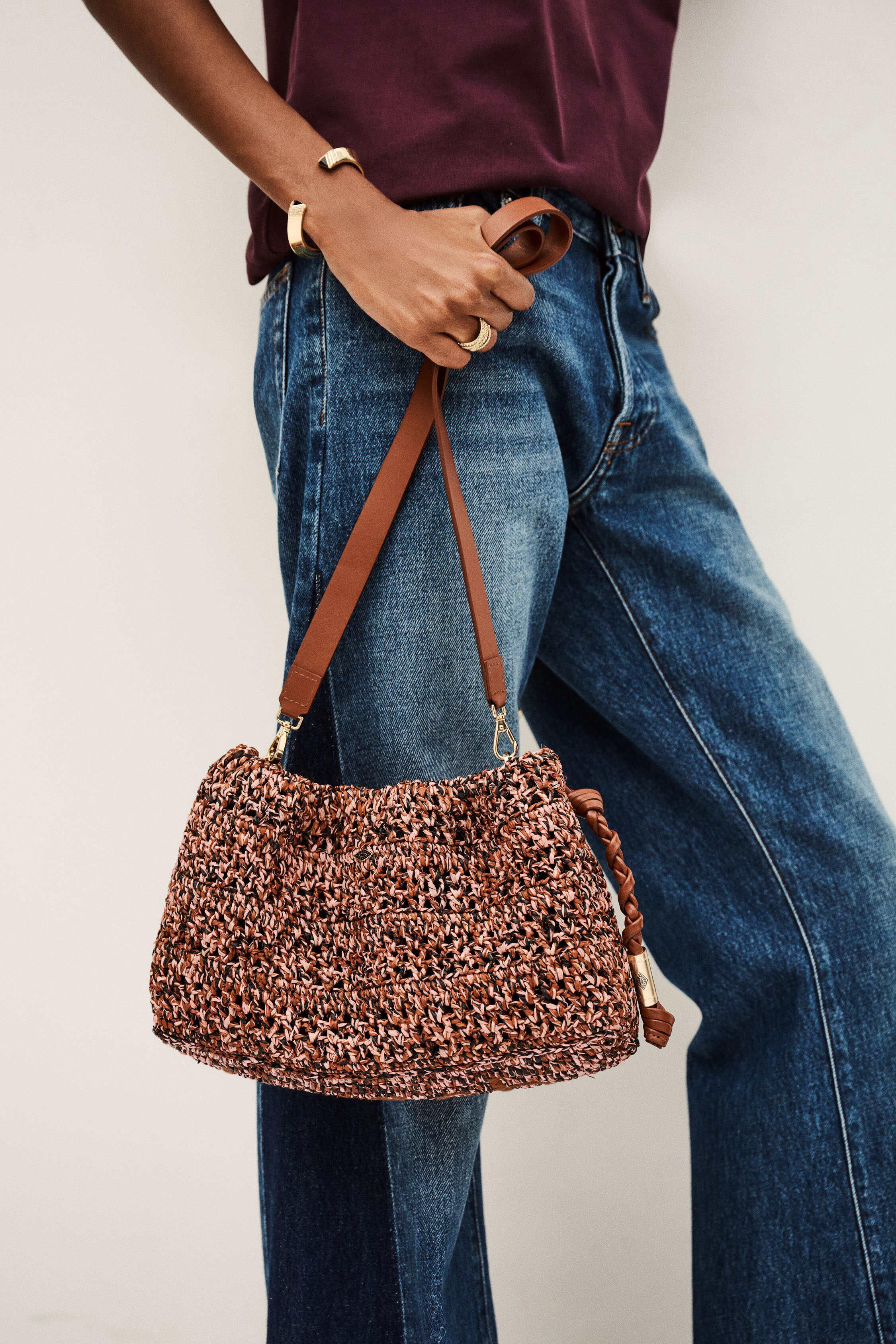 BAG RAFFIA TRICOLOR JUNE
