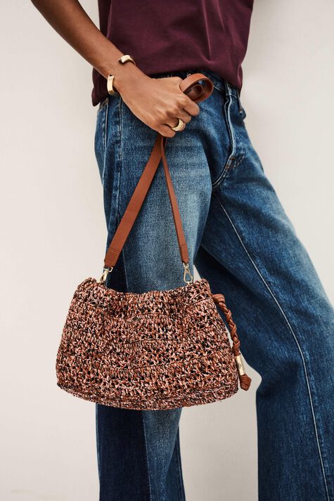 BAG RAFFIA TRICOLOR JUNE