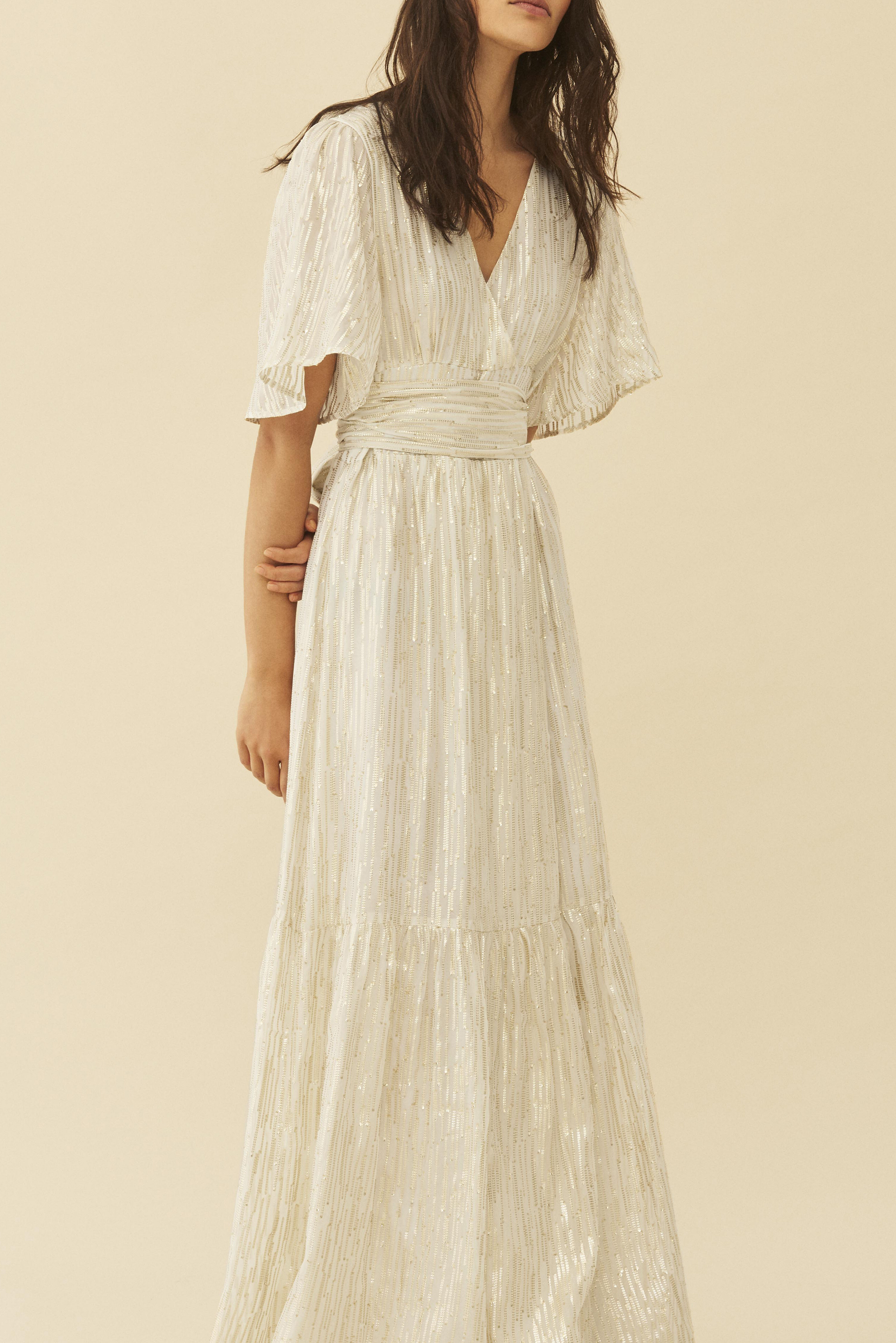 ba&sh metallic nixon gown