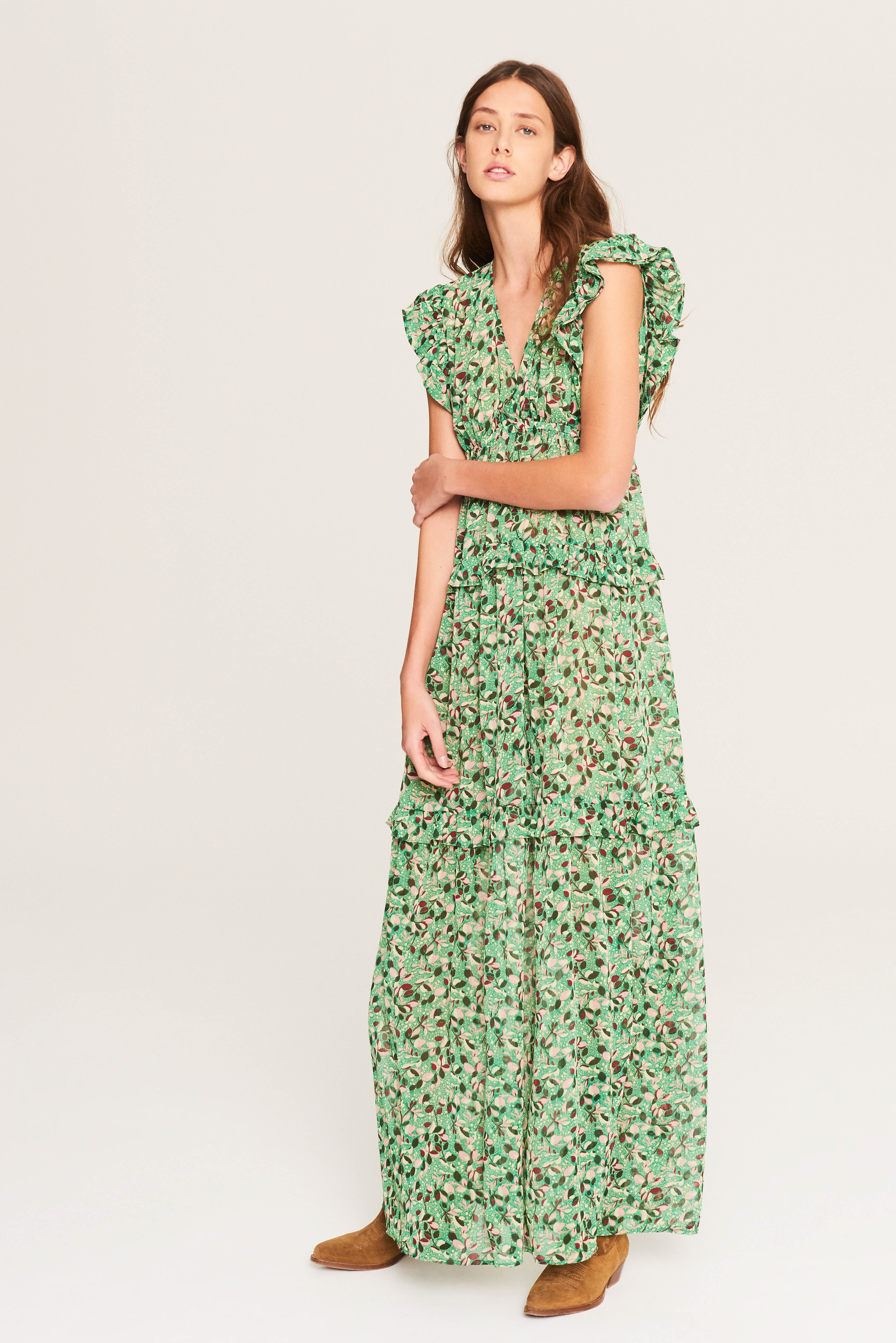 robe longue verte bash