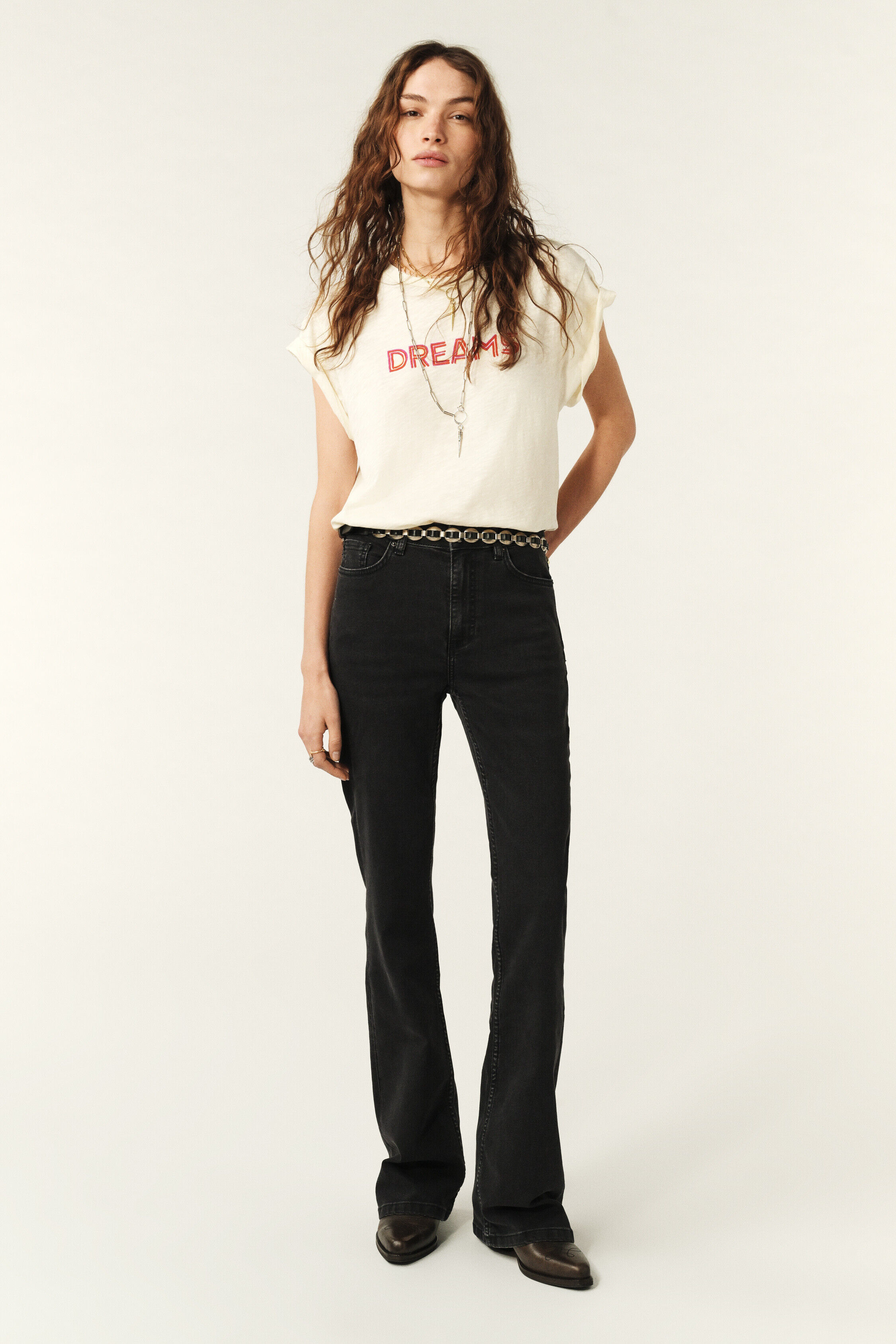 Casual Straight T-Shirt Visti Off-White // ba&sh US