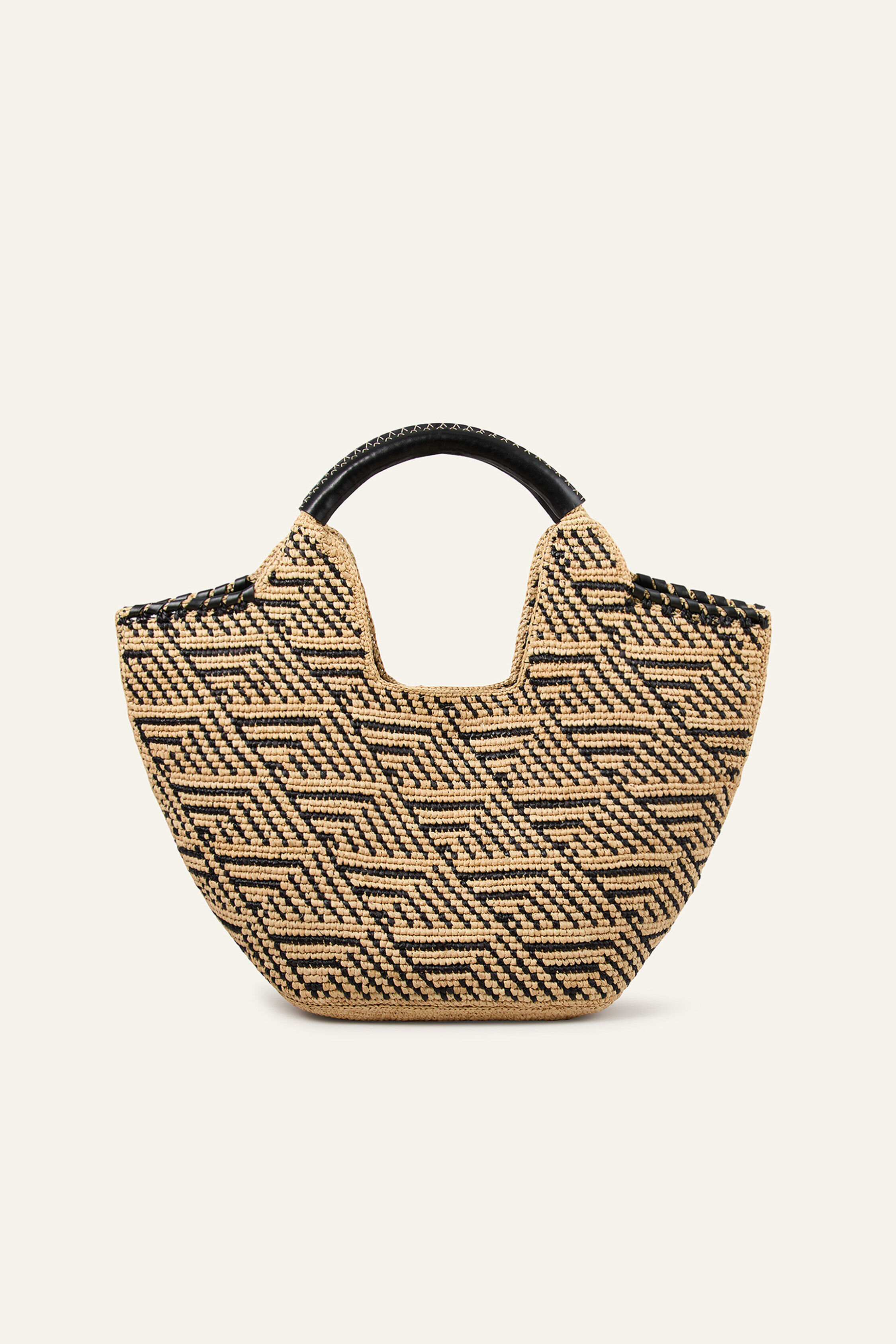 BASKET M RAPHIA TRIBAL ARA