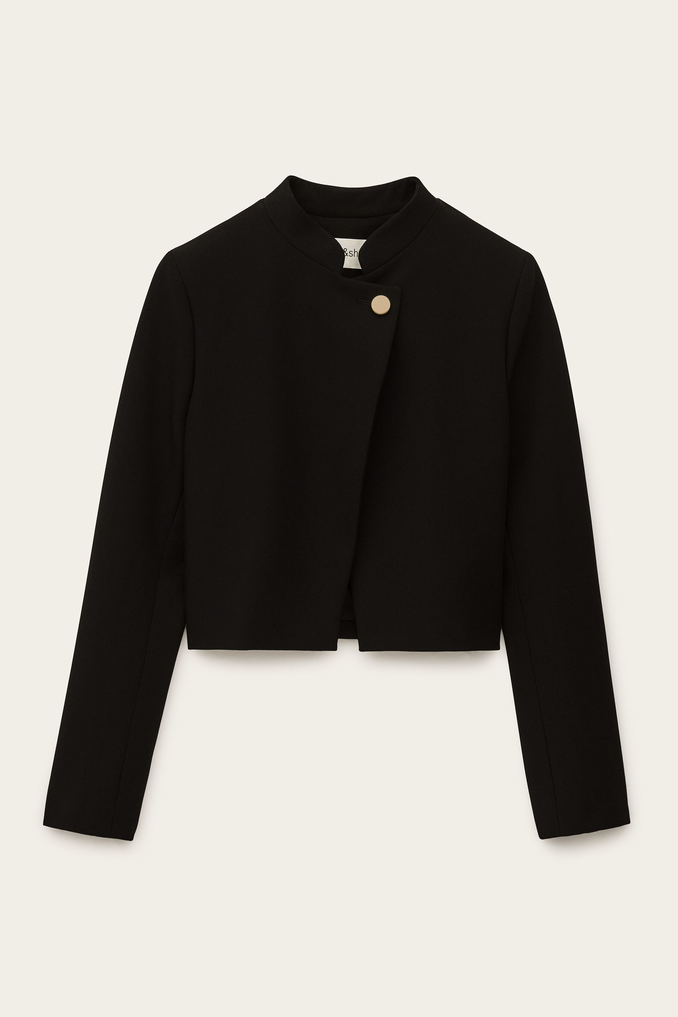 Short Asymmetrical Jacket Chroma Black // ba&sh US