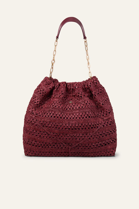 BAG M RAFFIA JUNE TOTE