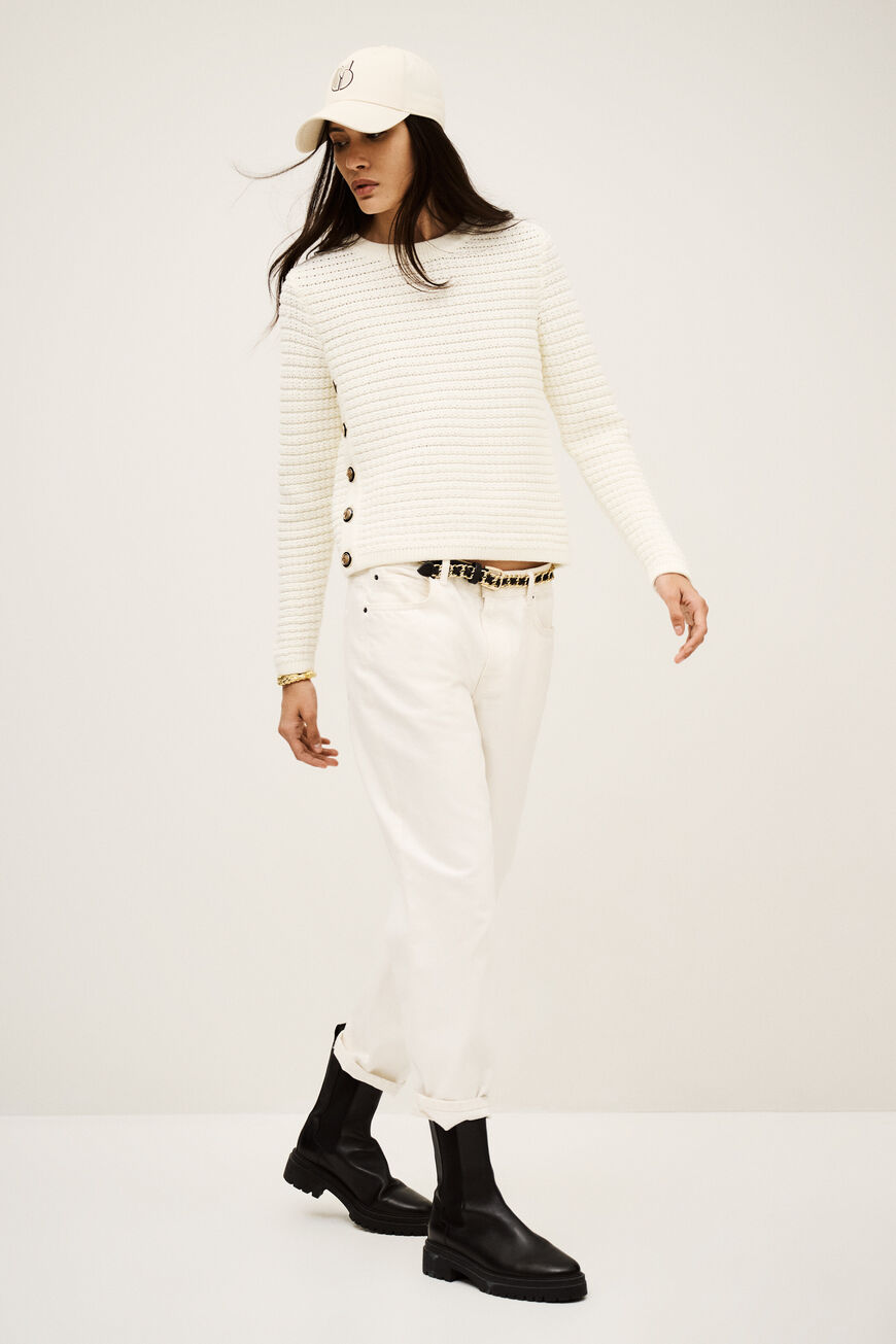 Spring White Ba Long-Sleeve Sweater Gael Off-White // ba&sh US