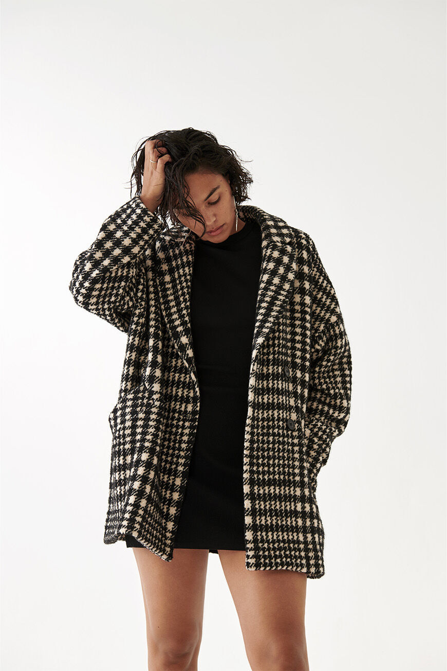 chequered coat