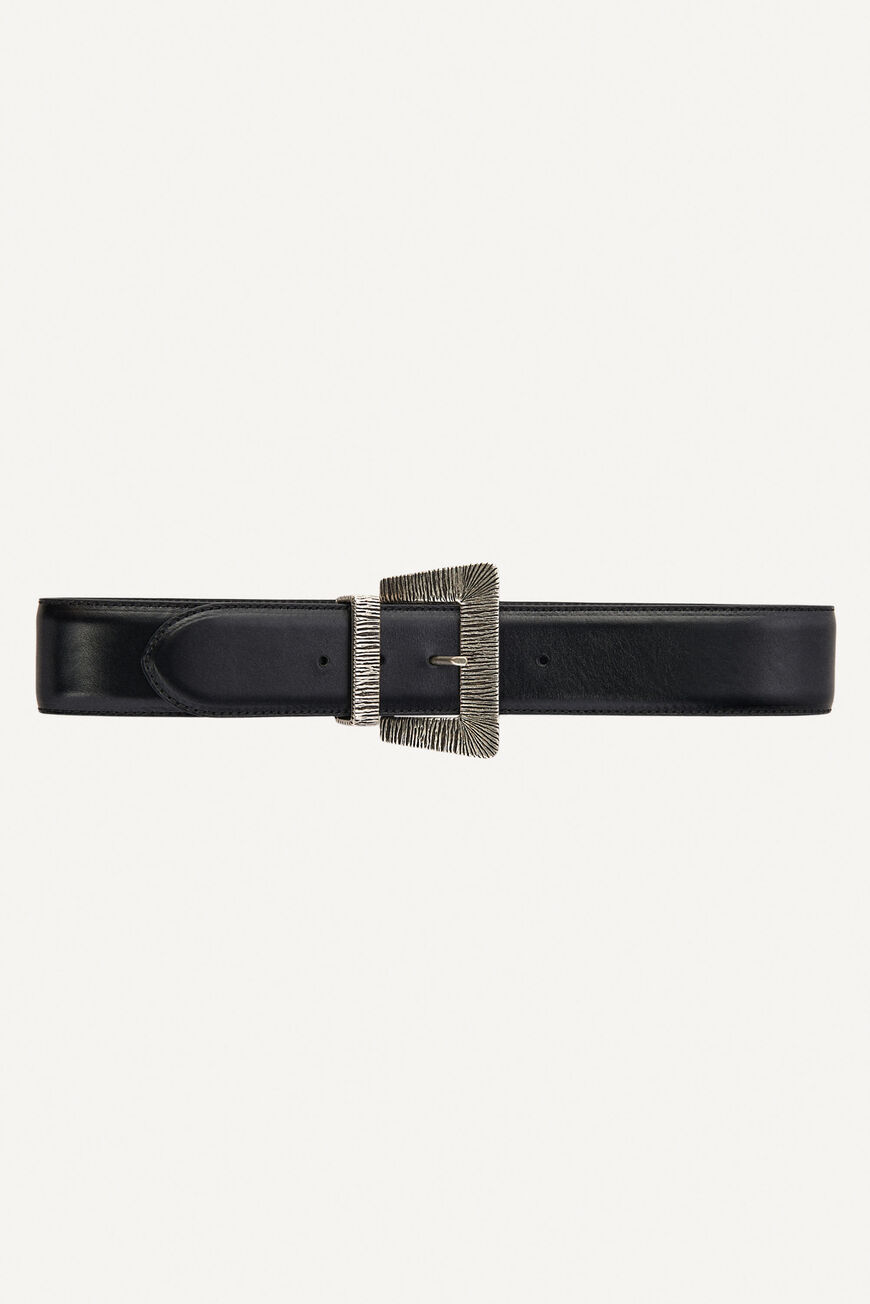 ba&sh wide belt belt NOIR