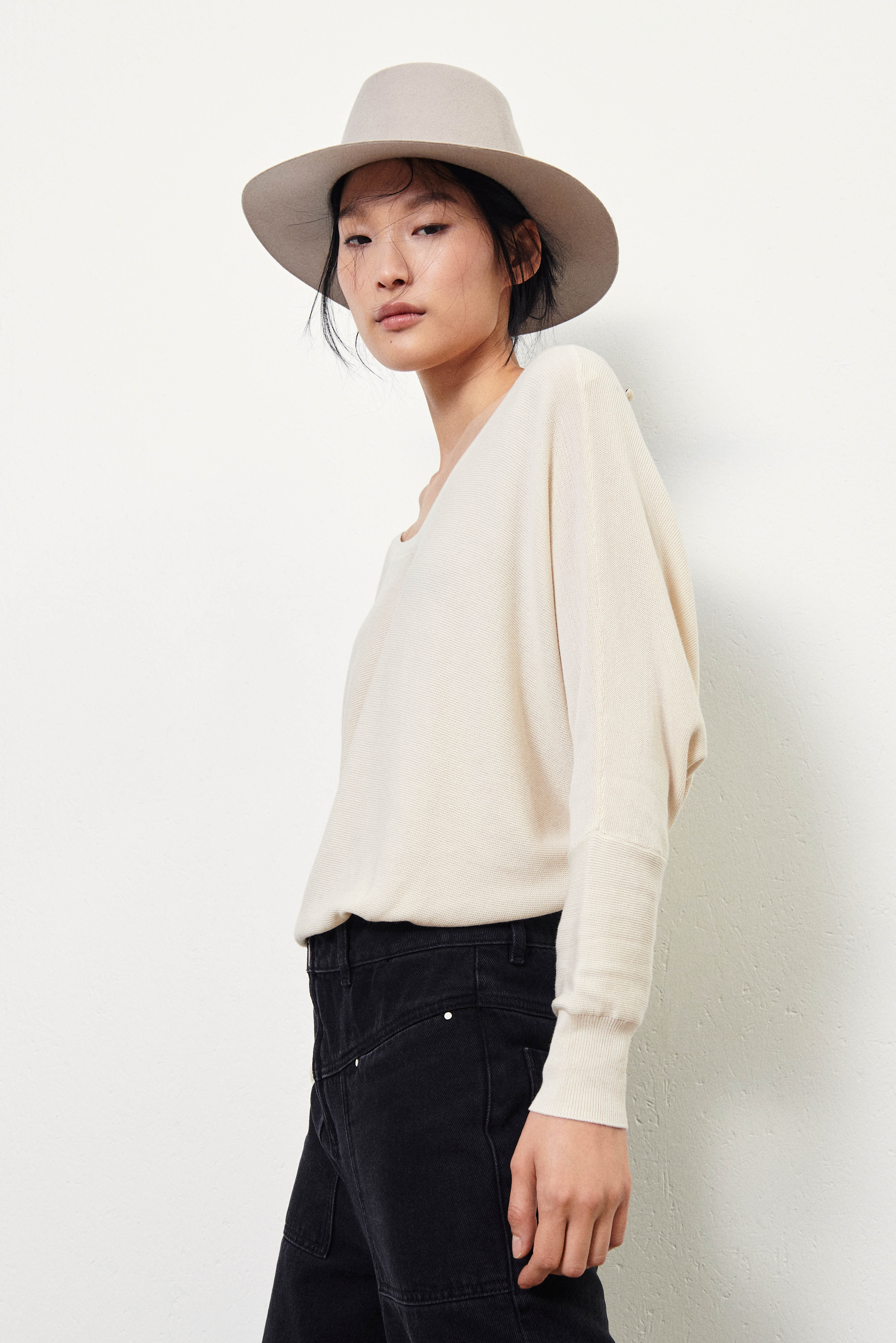 pull dos-nu ELSY BLANC ECRU // ba&sh FR