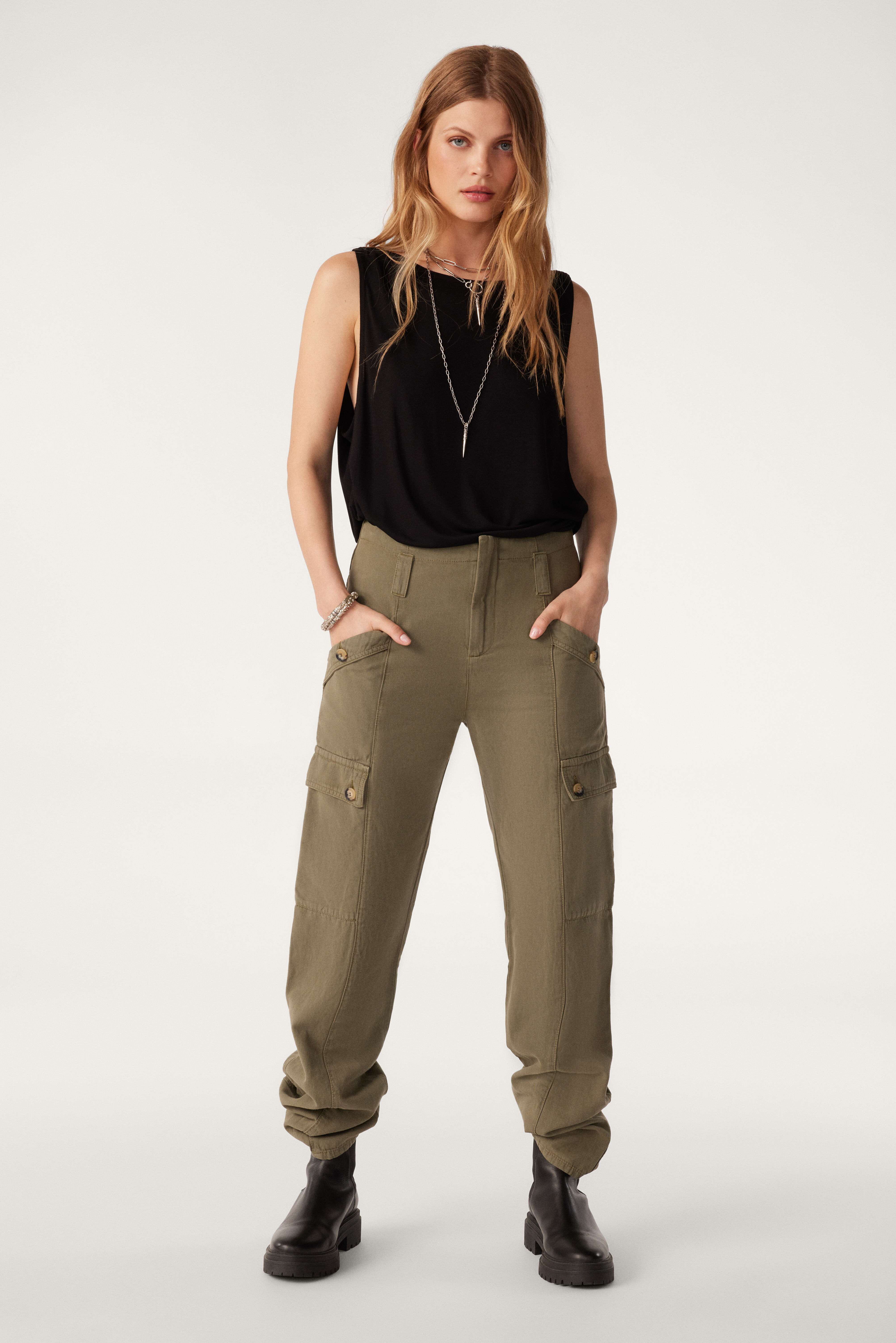 Buy Green Trousers & Pants for Women by BUYNEWTREND Online | Ajio.com