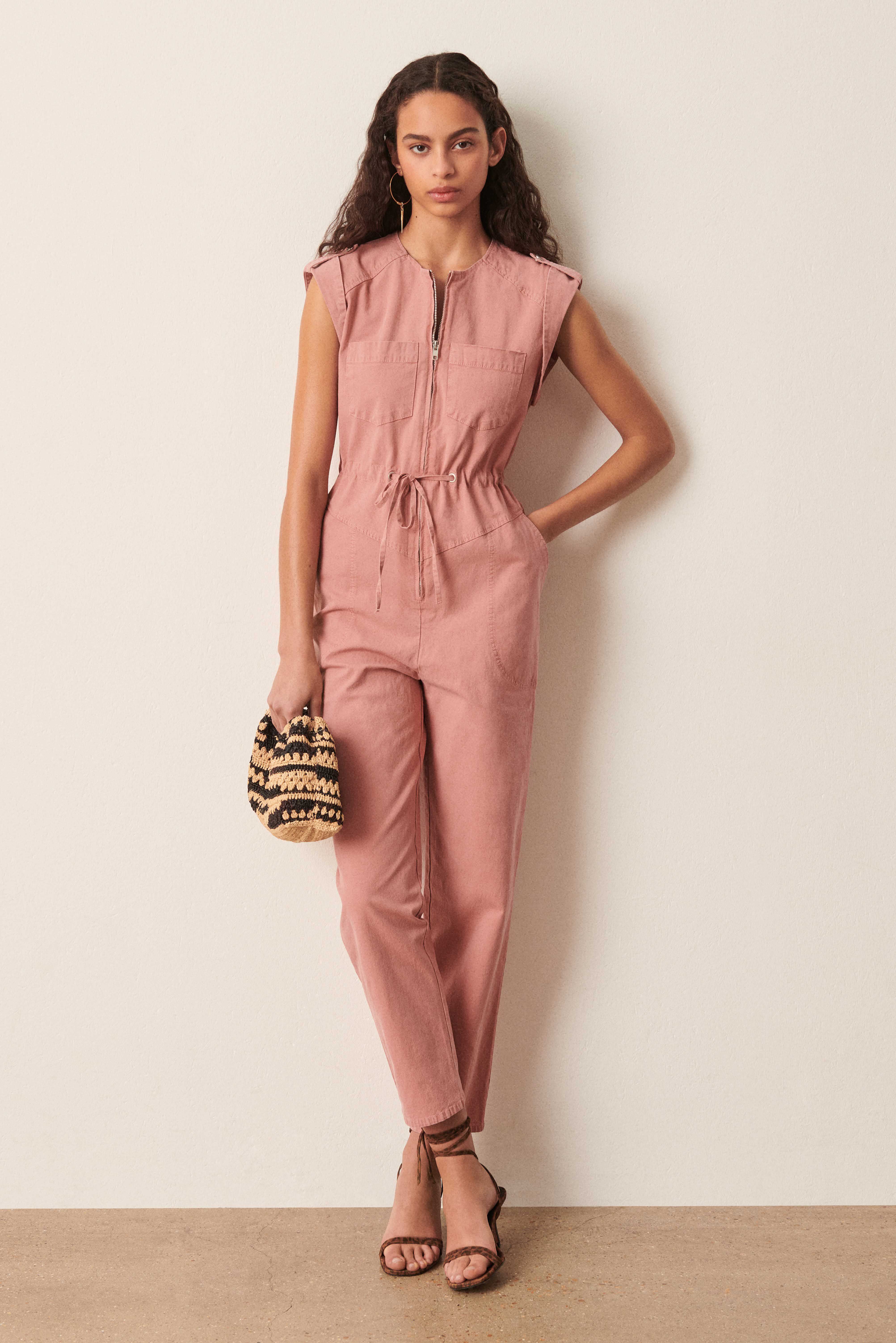 ba&sh Alia Jumpsuit- Blush