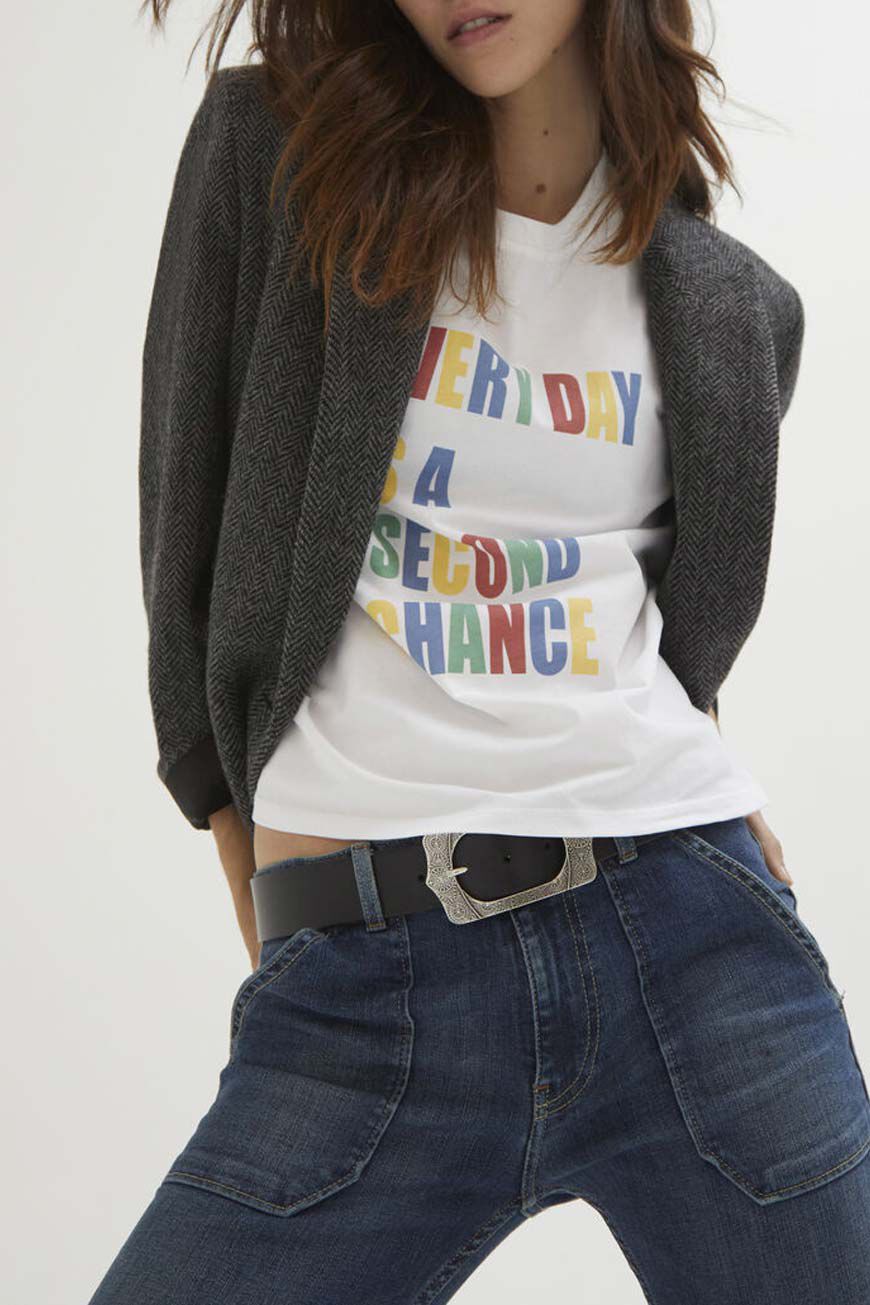 ba&sh camiseta de mujer BAARITY BLANC