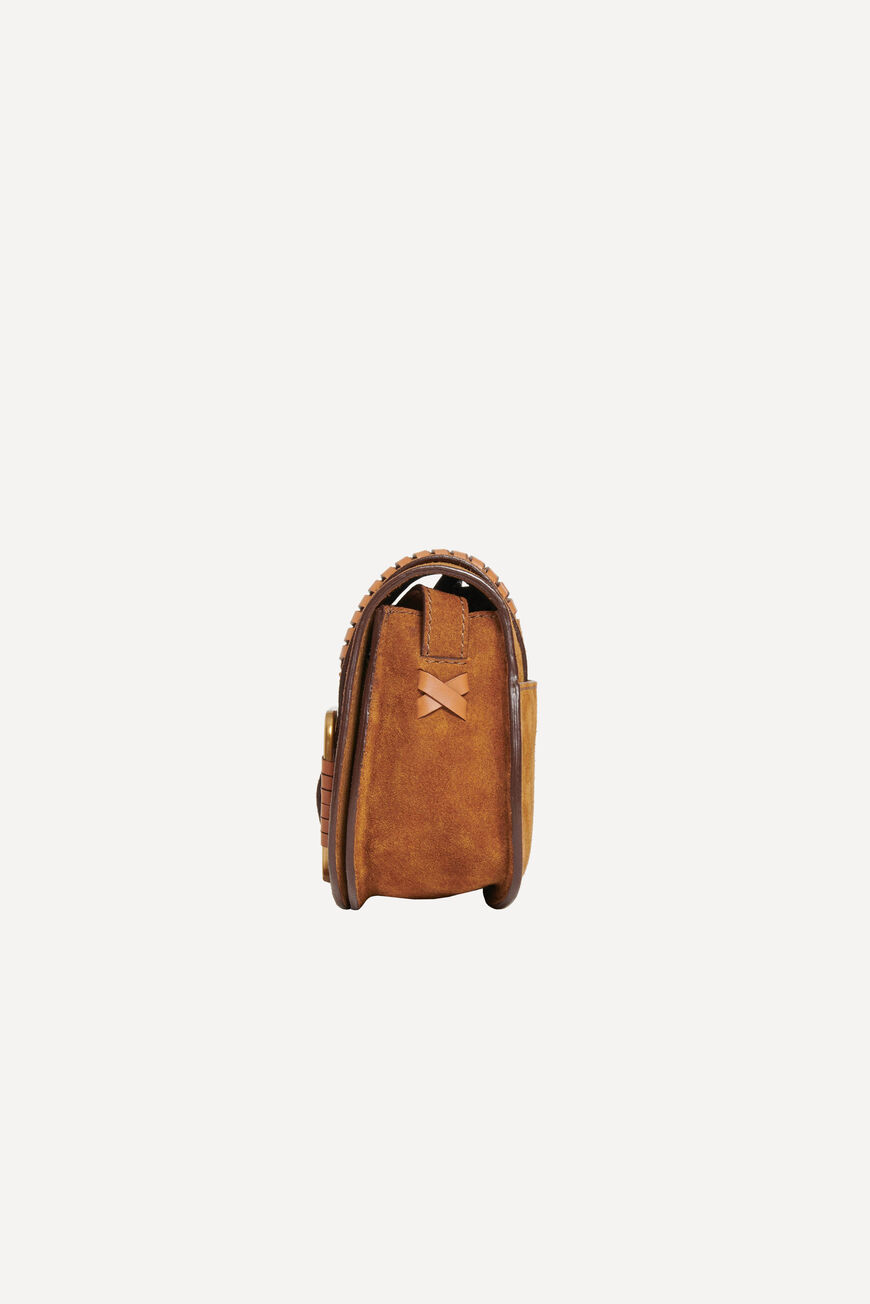 small suede shoulder bag TEDDY BROWN // ba&sh US
