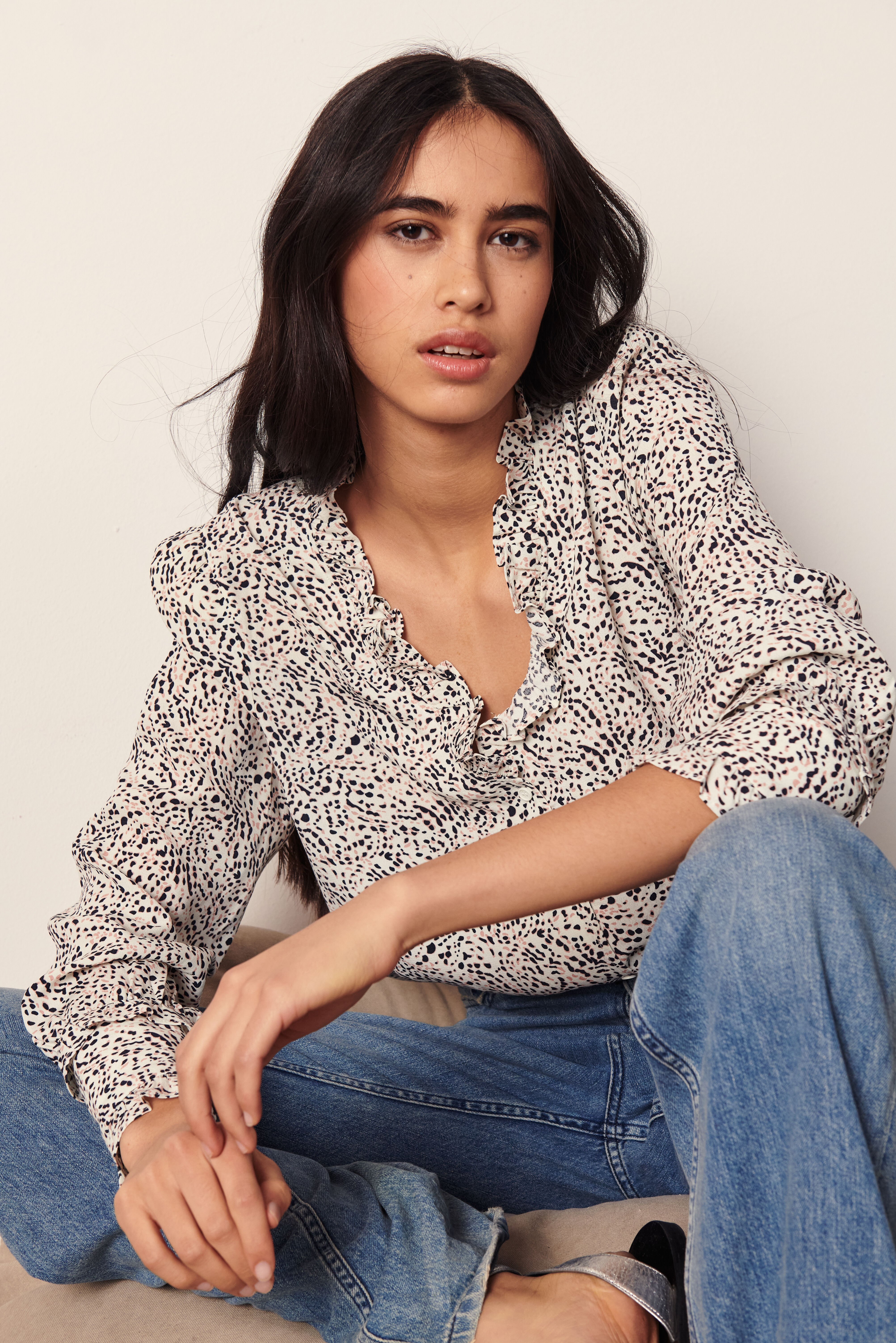 Pull À Col Rond Et Manches Longues Pour Filles, En Coton