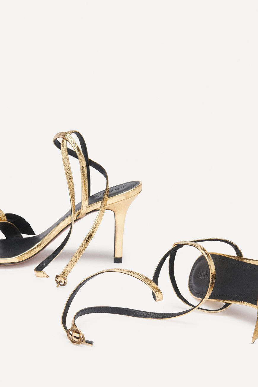 ba&sh leather sandals MCARMINE Gold