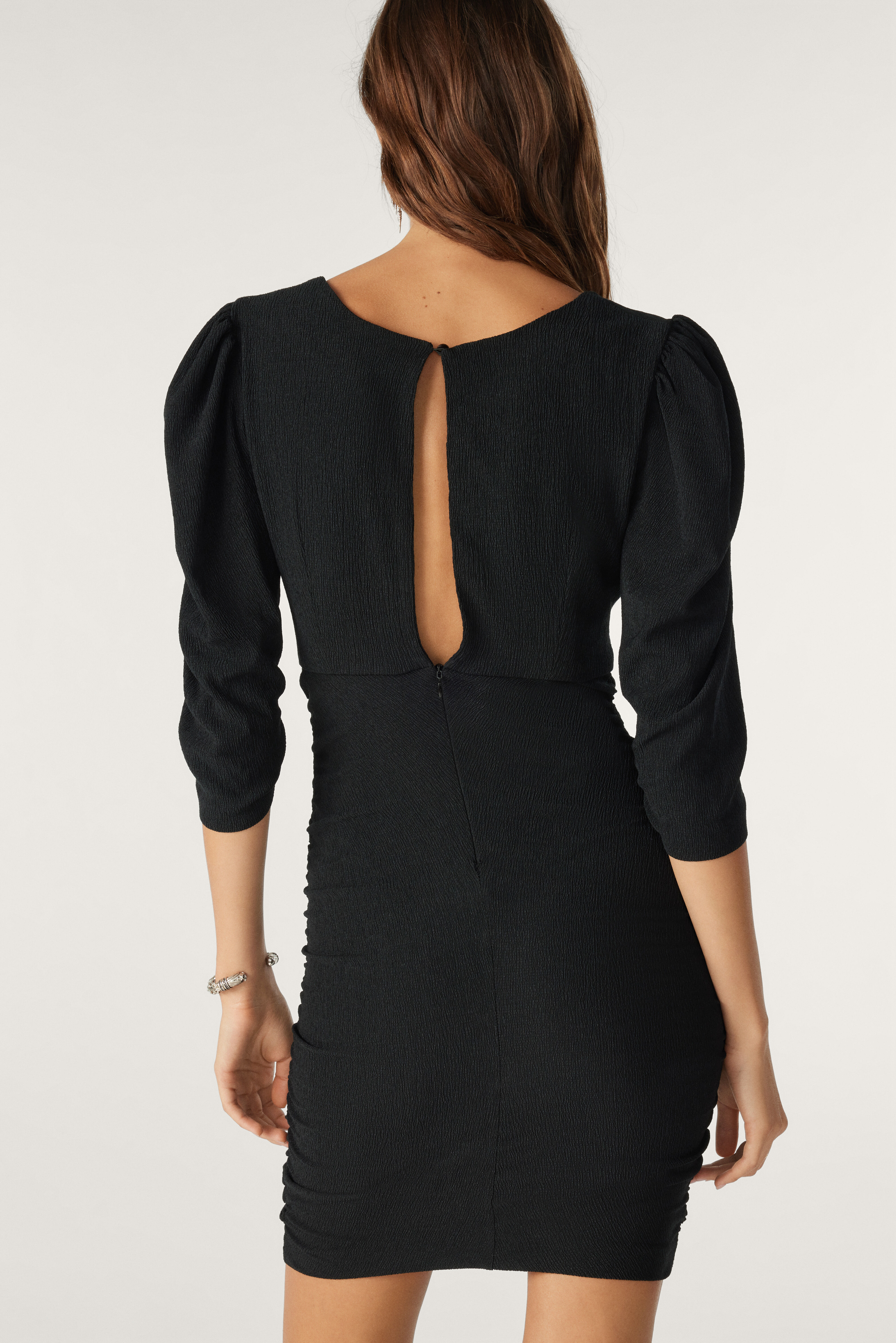 Break The Rules Long Sleeve Mini Dress Black | White Fox Boutique US