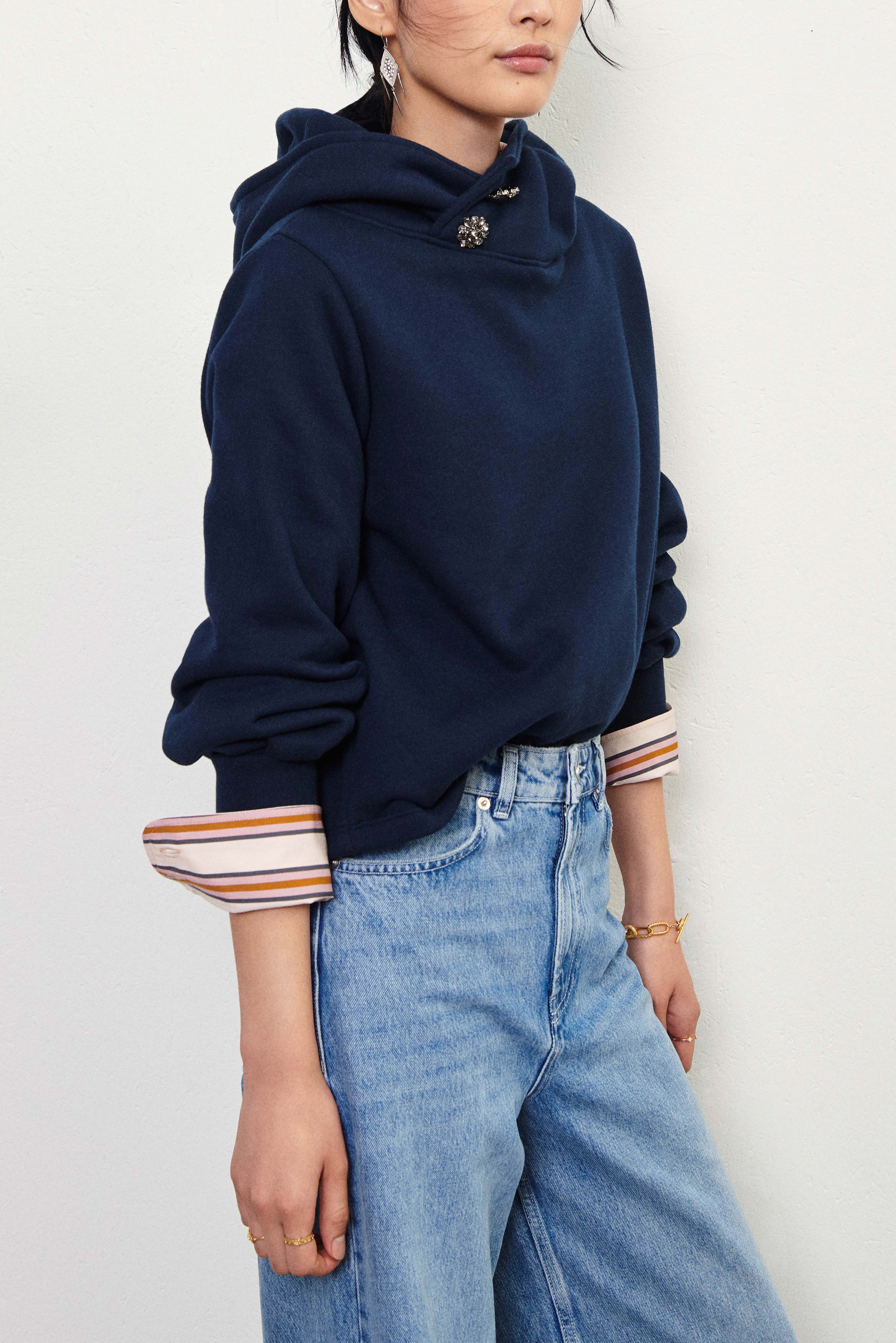 sweatshirt mit kapuze DAREN MARINEBLAU // bau0026sh DE