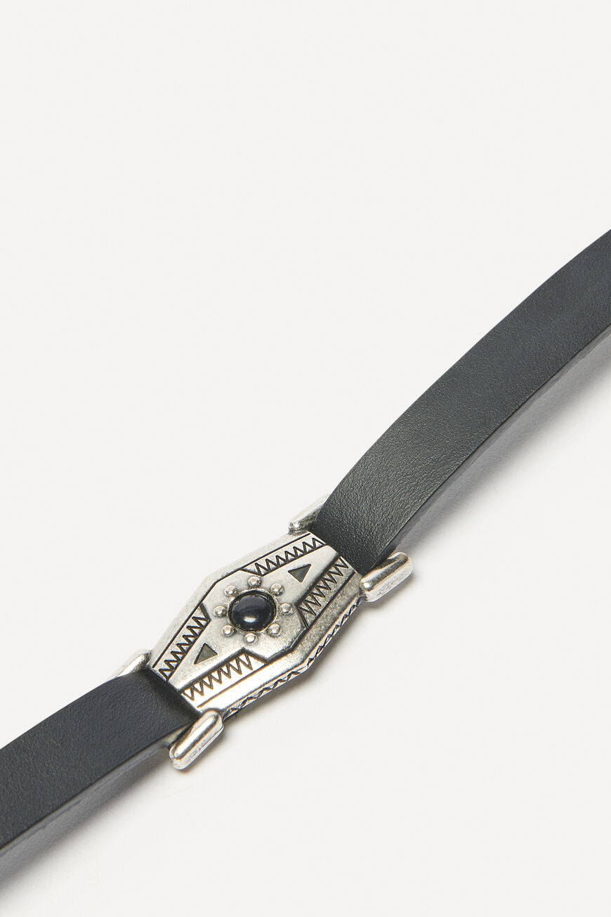 ba&sh leather belt BORZA BLACK