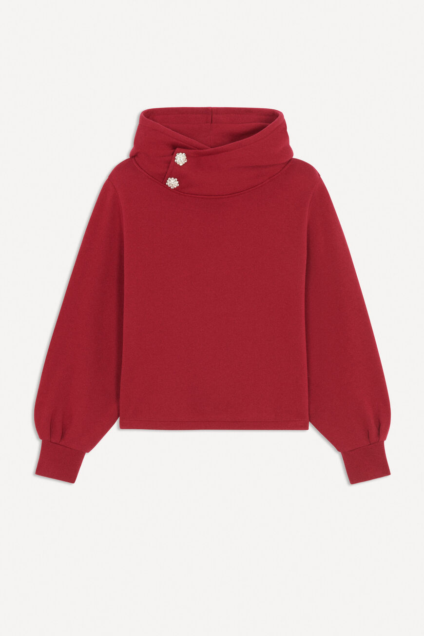 ba&sh hooded sweatshirt DAREN RED