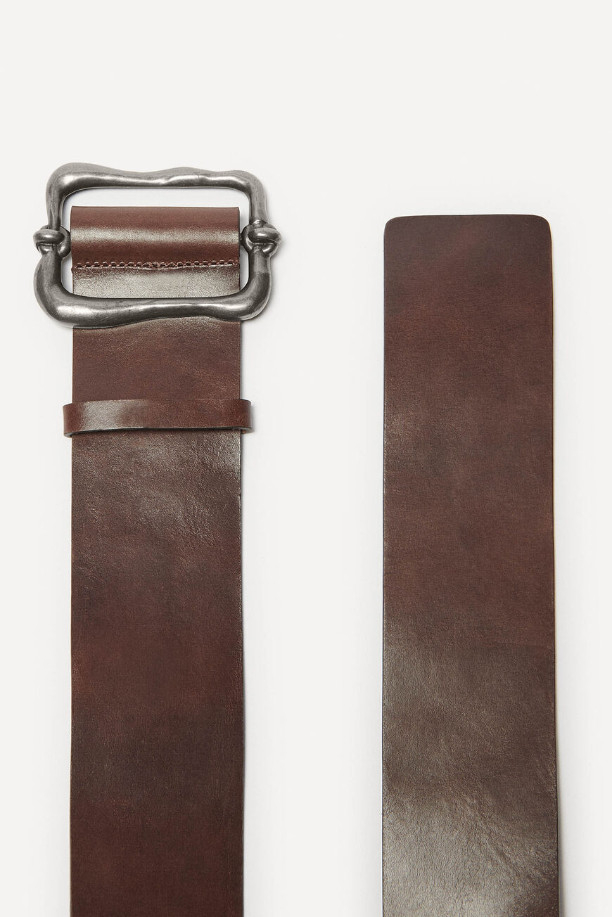 ba&sh wide leather belt WBLAIRE BROWN