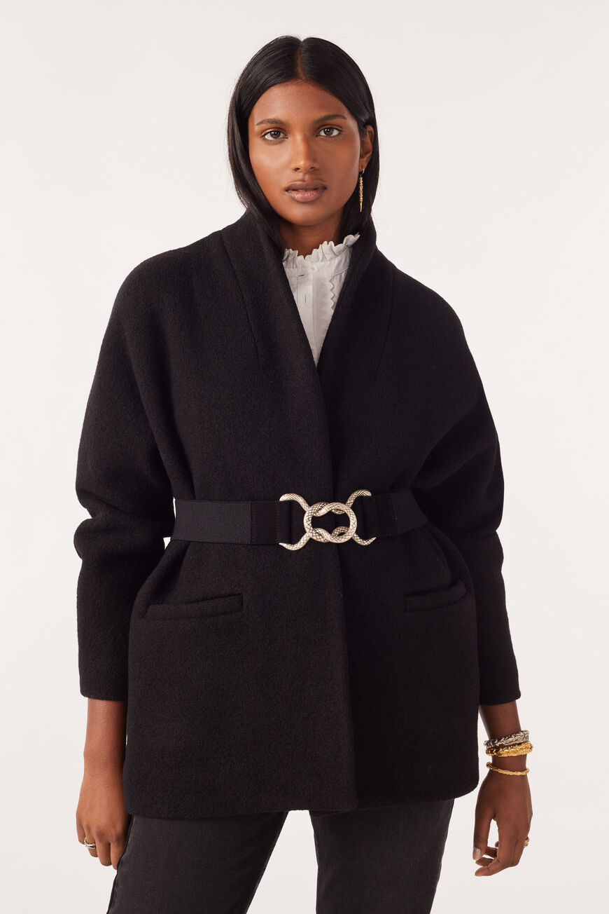 Ba&Sh | Carole Belted Coat | S | Black