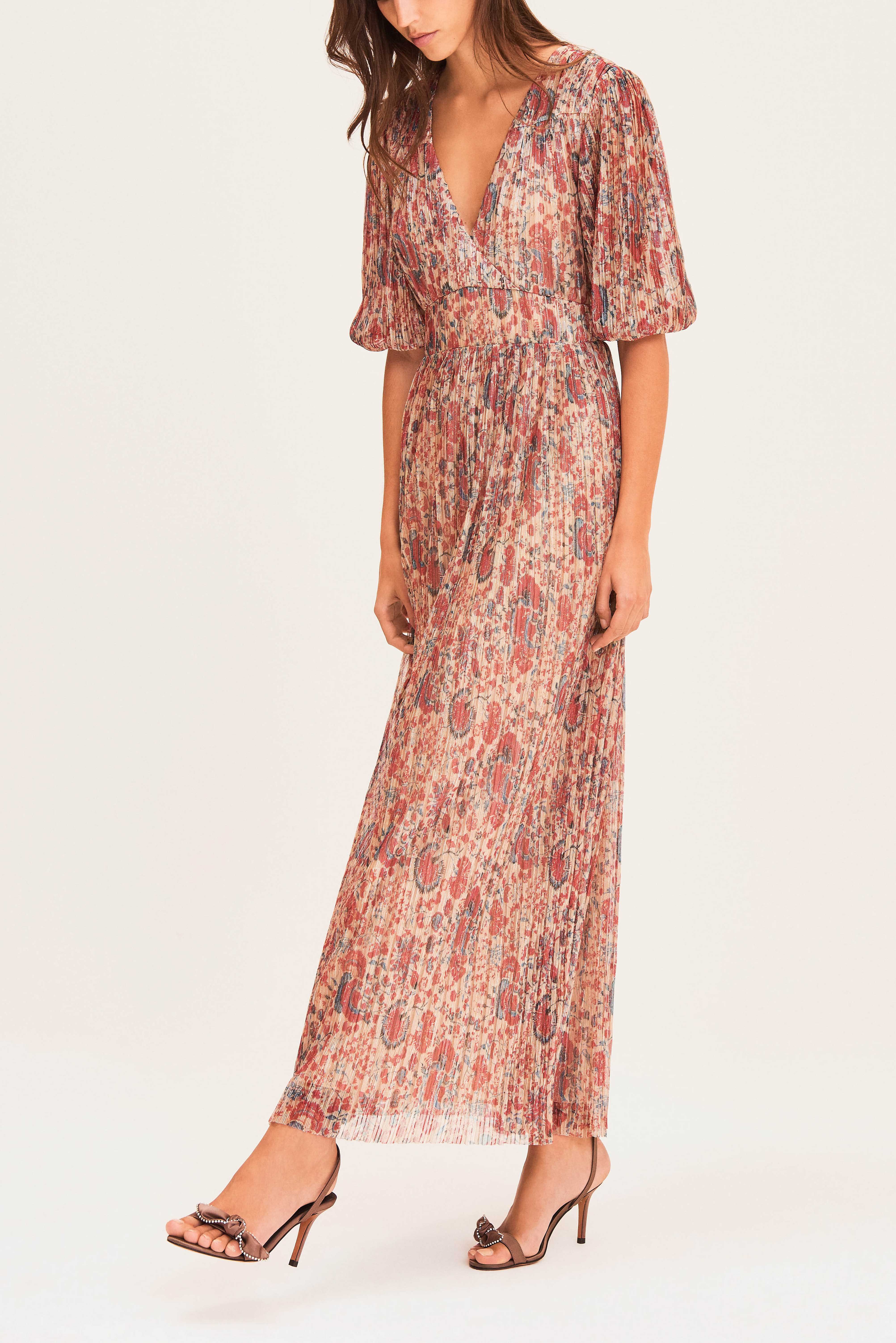 Robe Longue Brillante ATHENA ROUGE // ba&sh FR